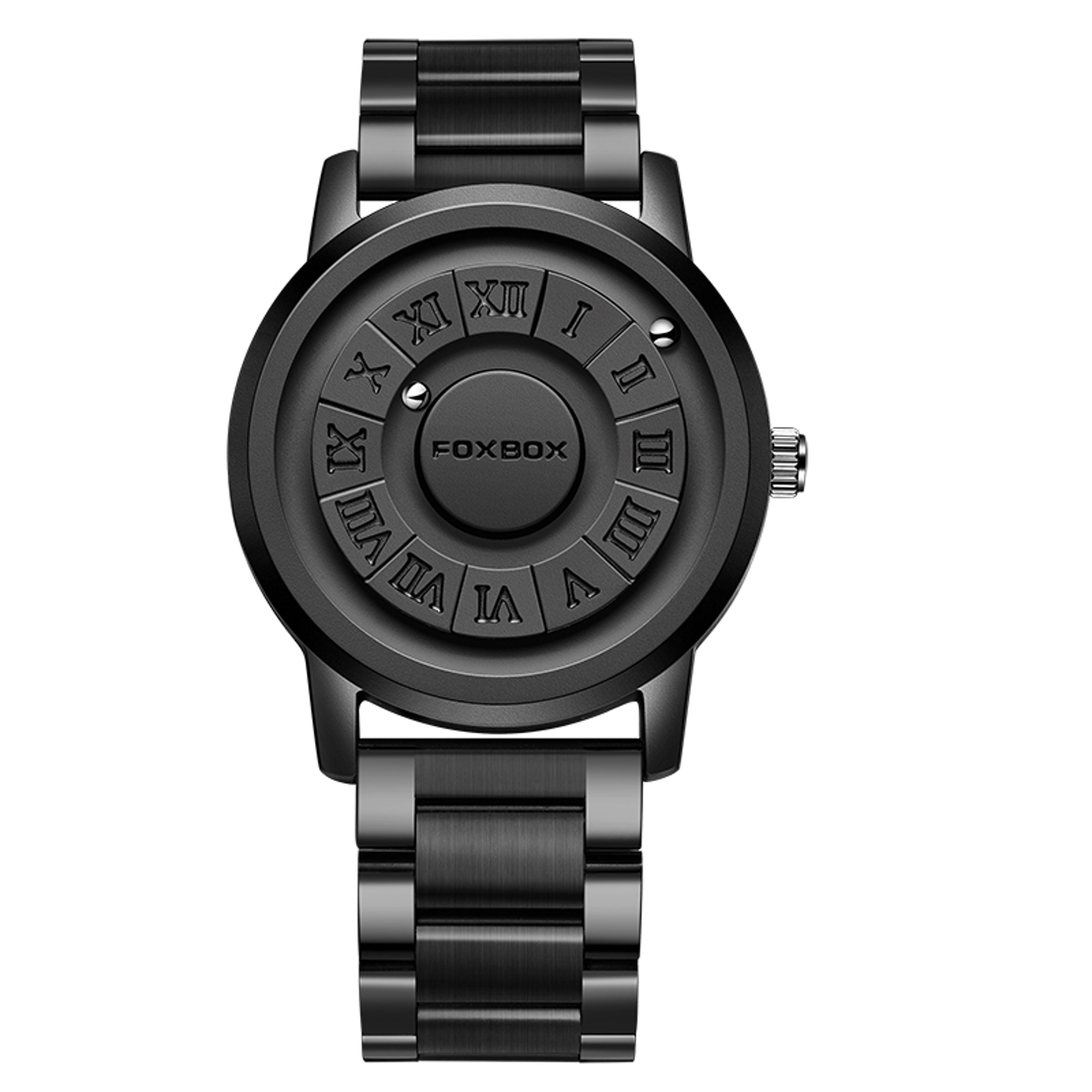 magnetic ball watch for men stainless steel waterproof quartz watch