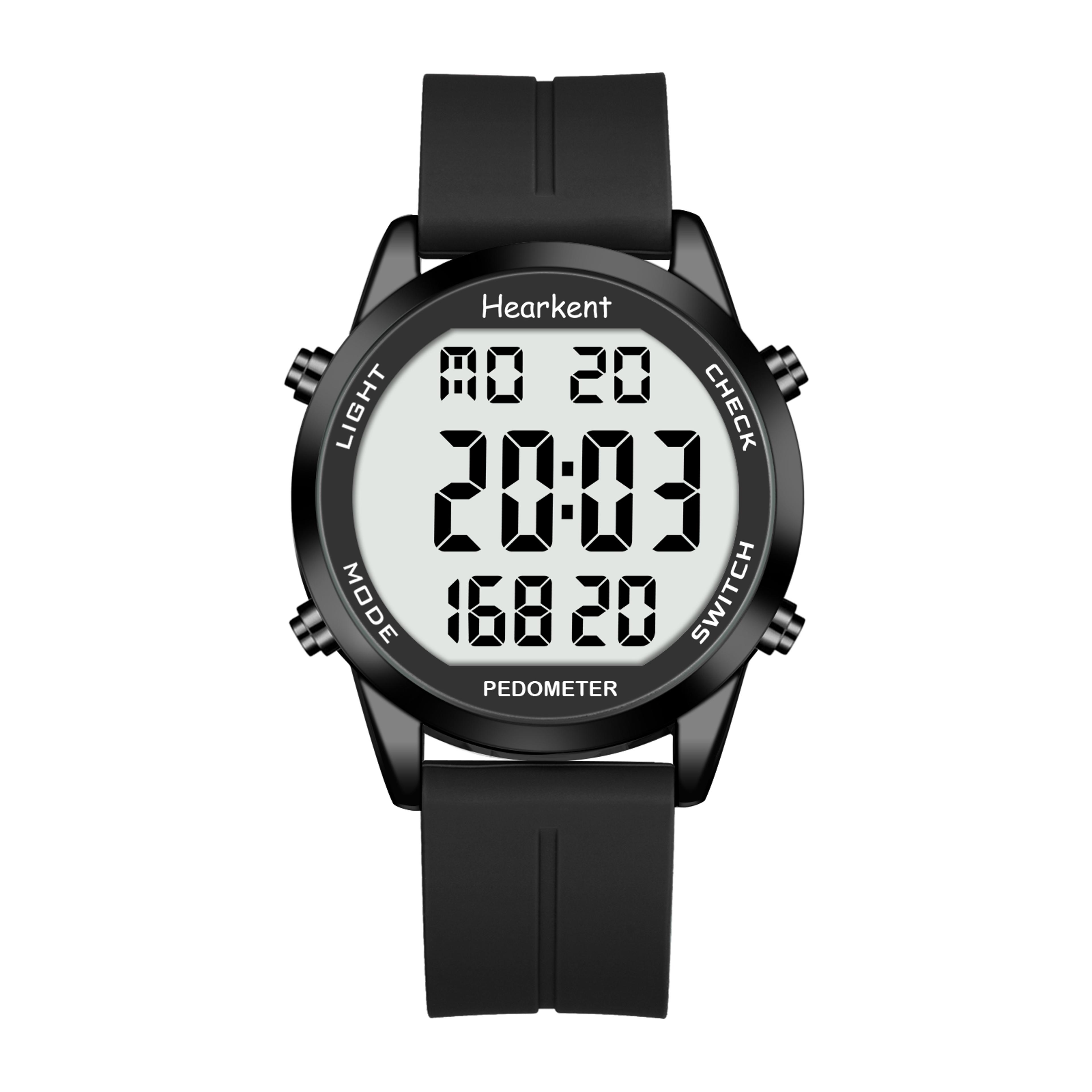 hearkent pedometer watch for men and women no bluetooth step and calorie tracker