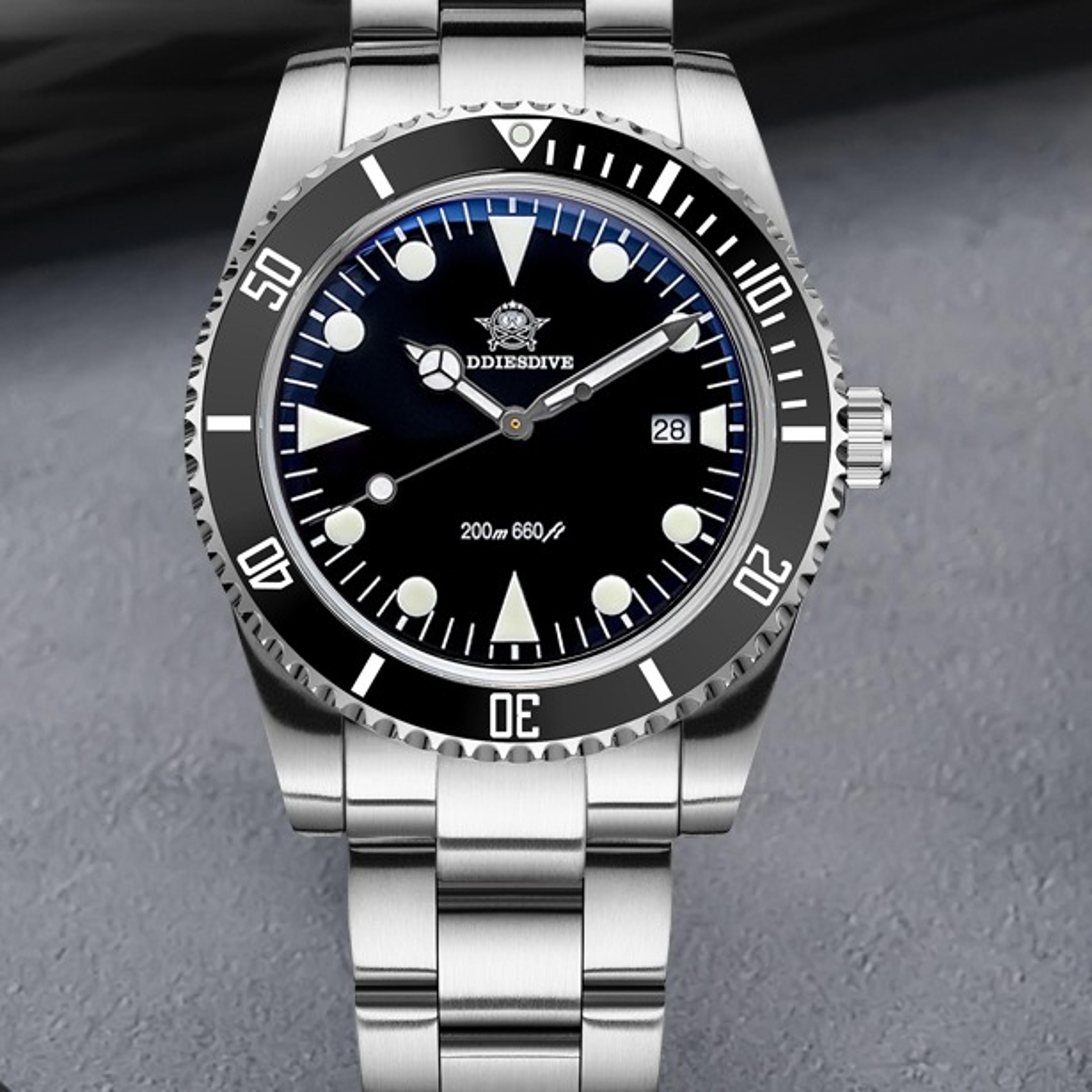 mens dive watch waterproof quartz watch