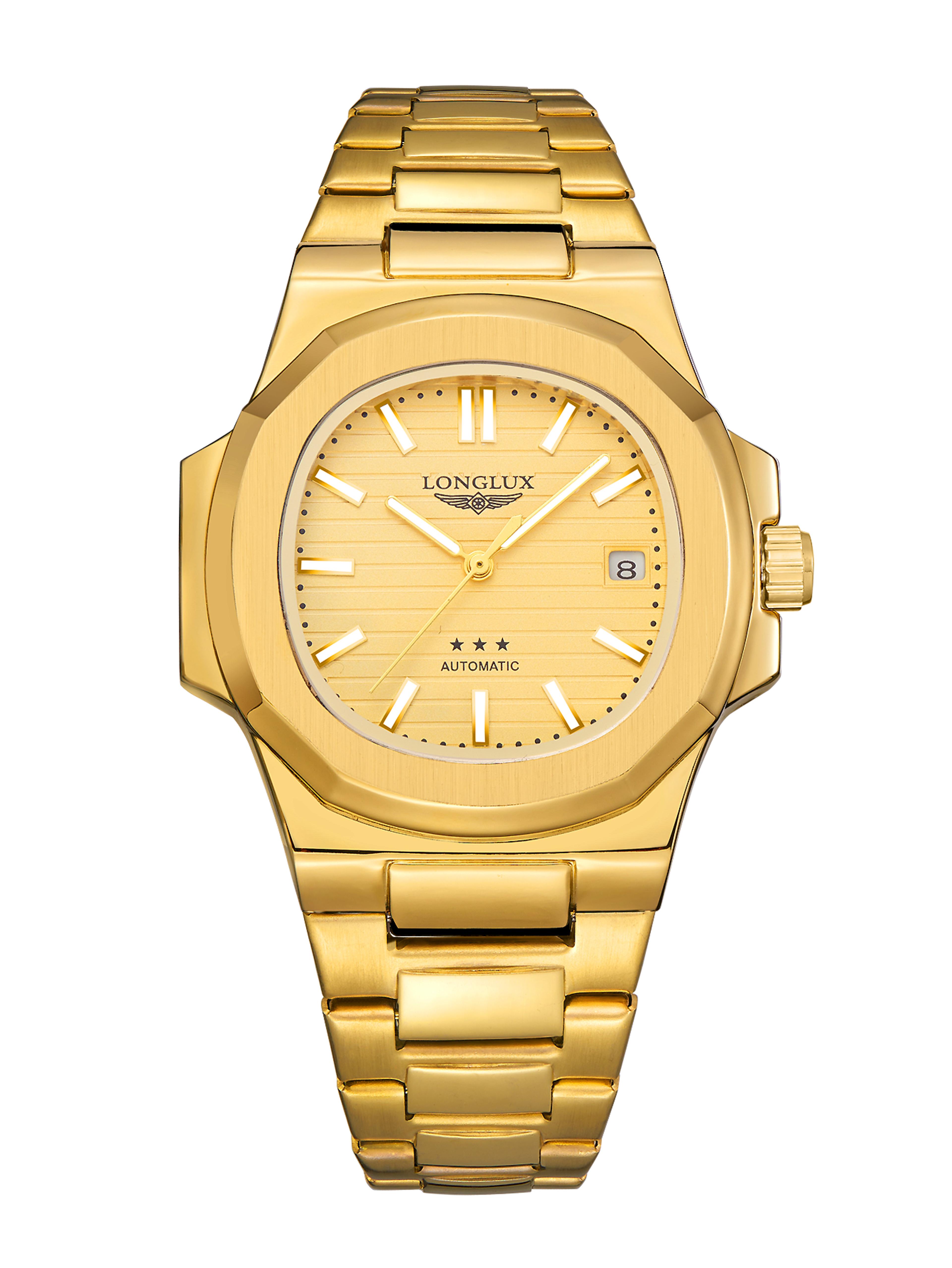 mens automatic mechanical watch stainless steel luminous date business watch