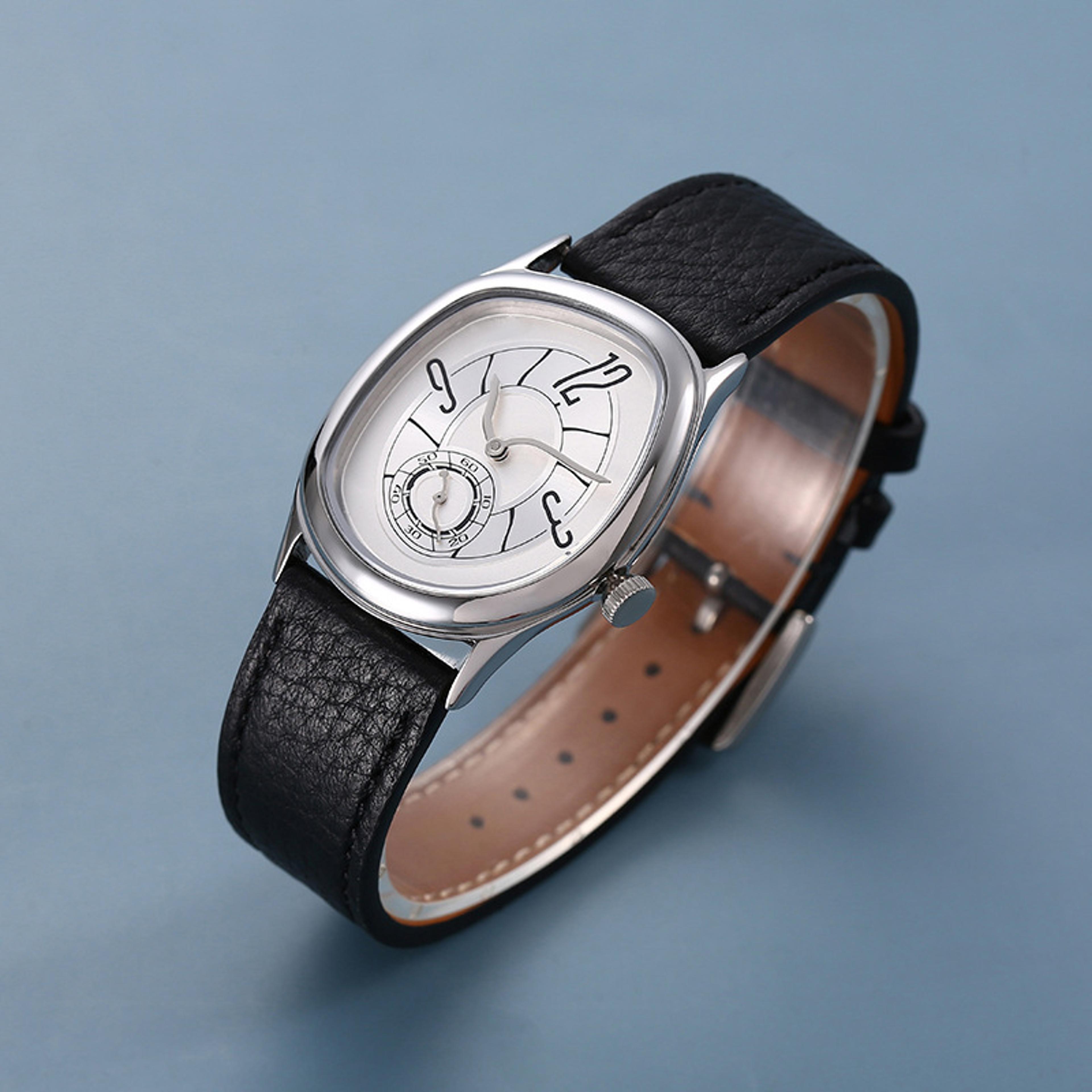 irregular dial watch quartz wristwatch with belt strap
