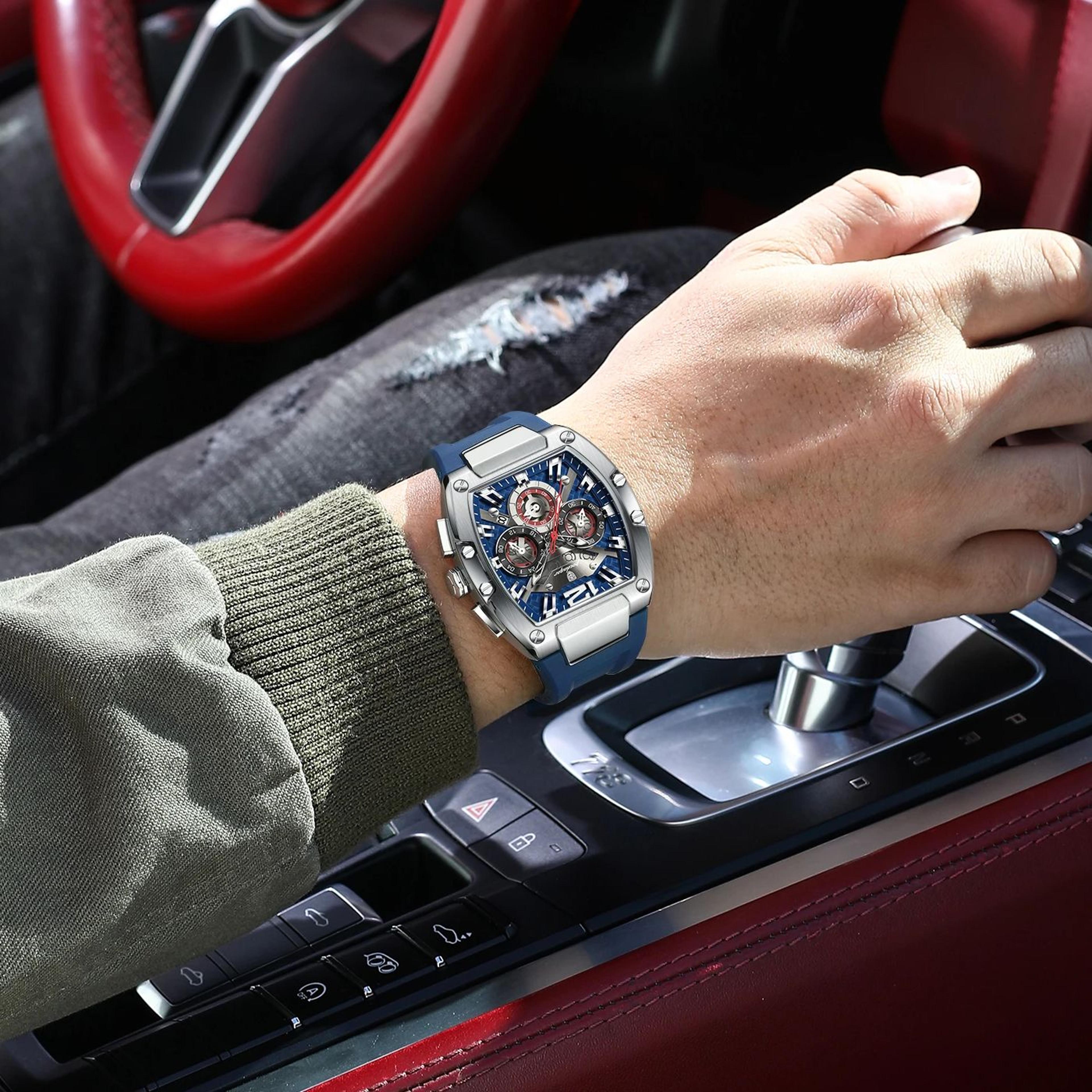 luxury mens chronograph watch waterproof quartz sports watch