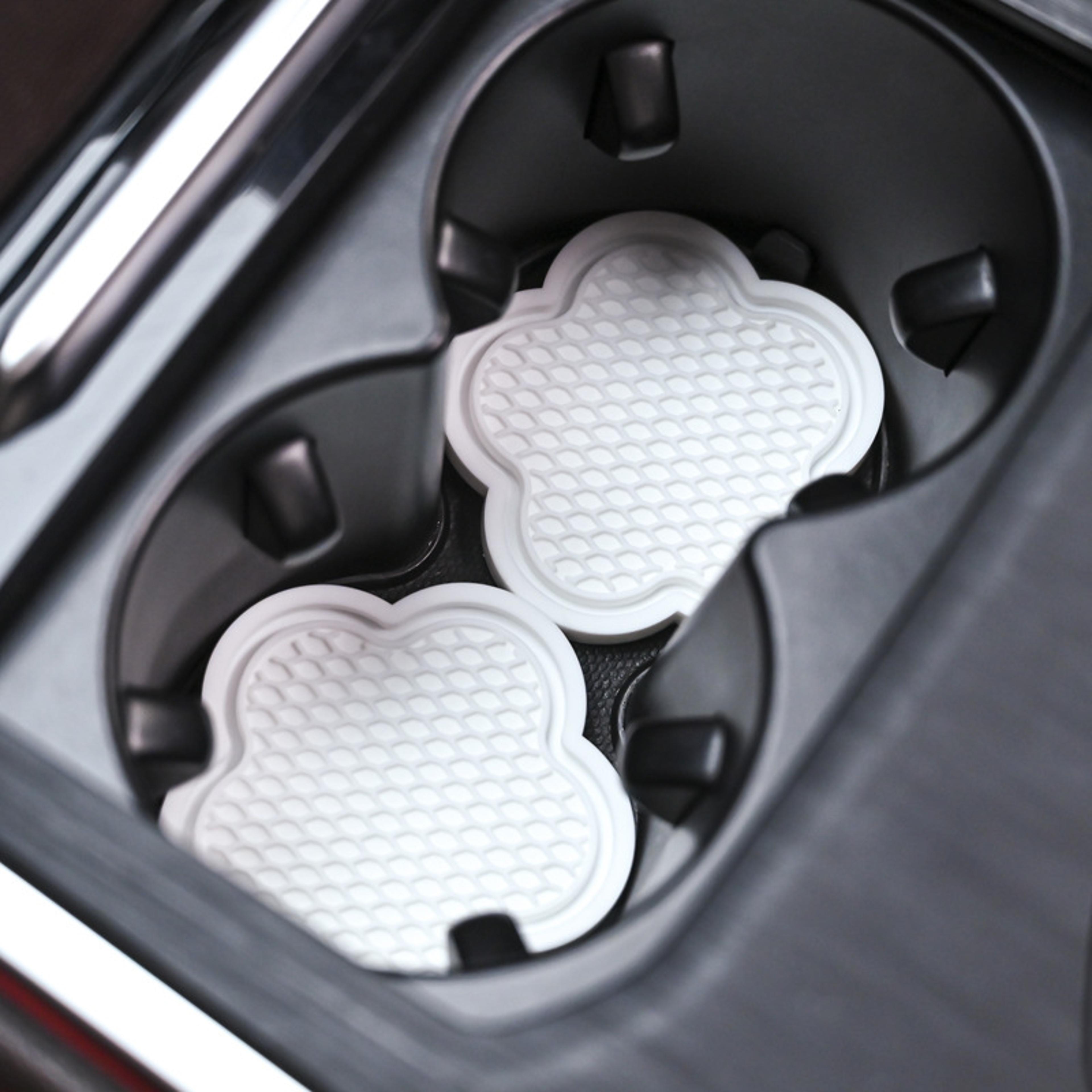flower silicone car cup holder coasters non slip waterproof cup mats