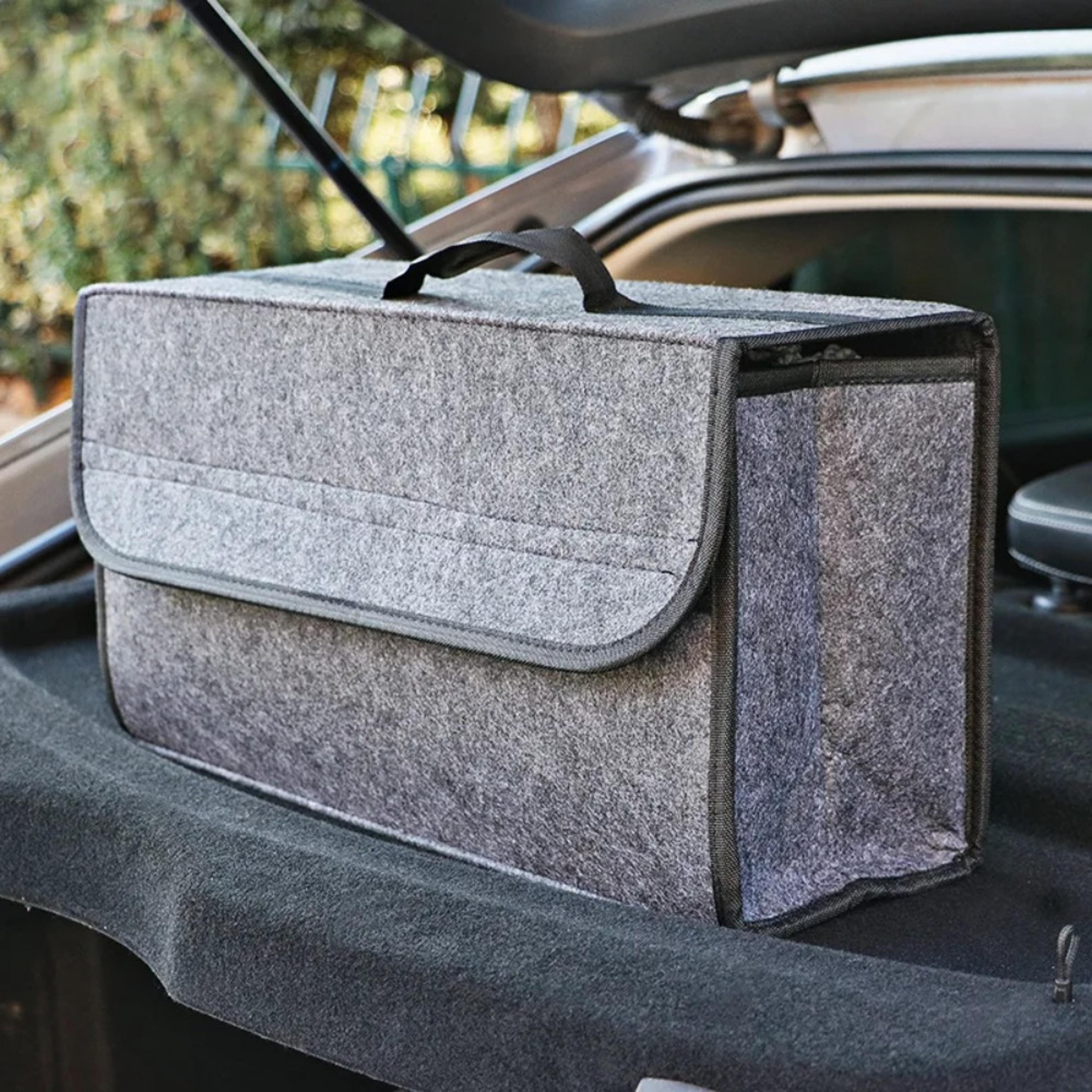 large car trunk organizer soft felt anti slip car storage box for tools and accessories