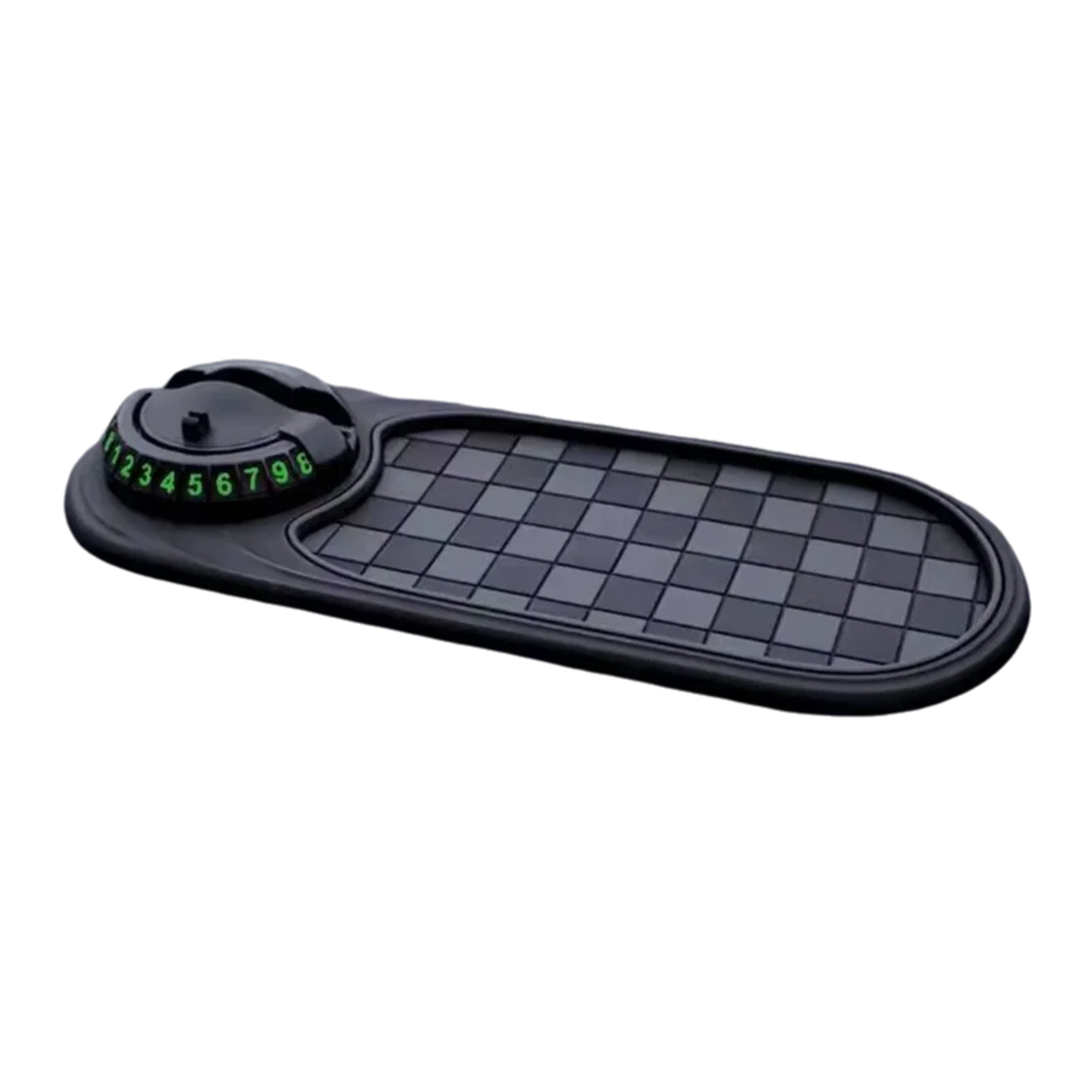 car dashboard phone holder with anti slip mat and rotating mount
