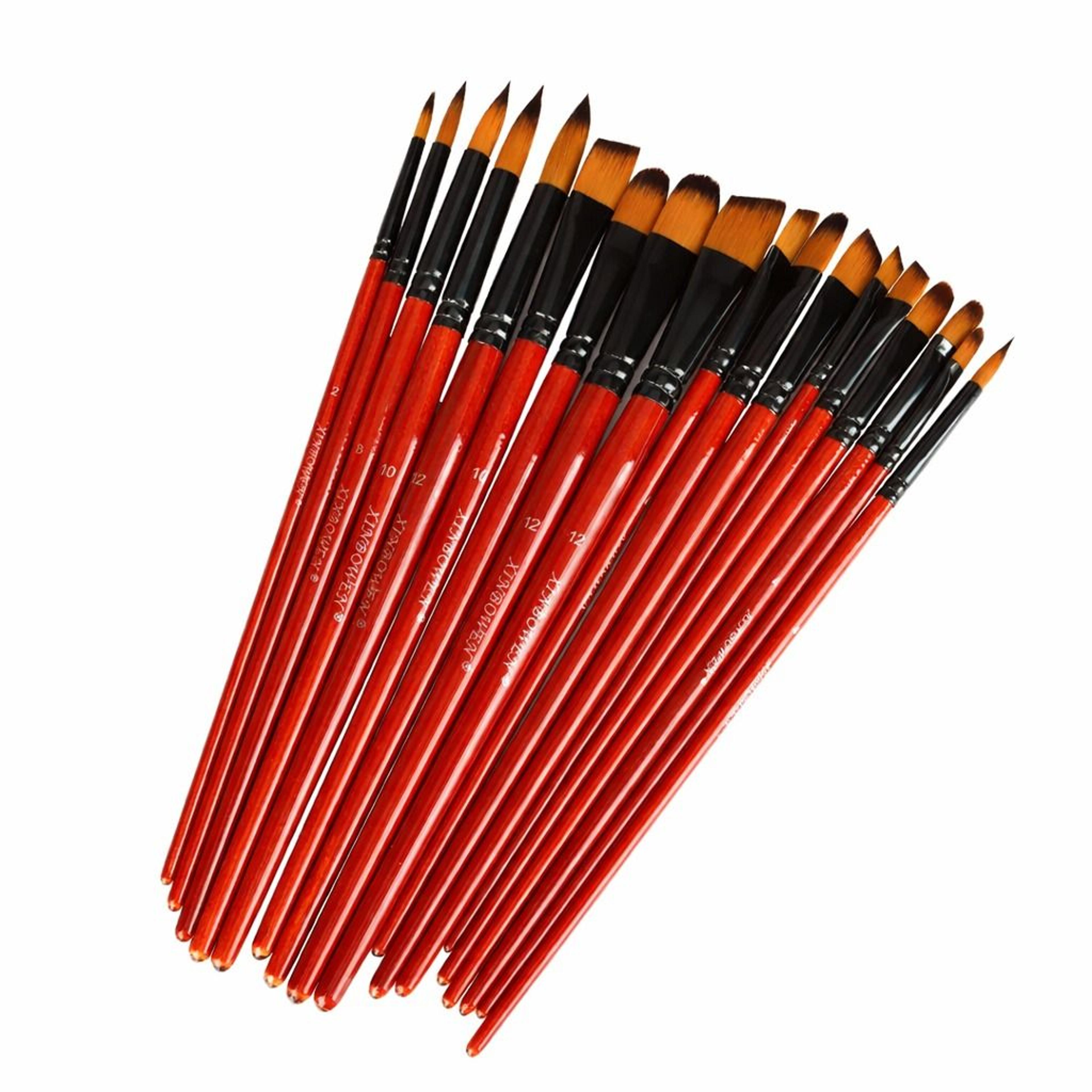 artist brushes set for watercolor, oil, acrylic, craft painting and model art