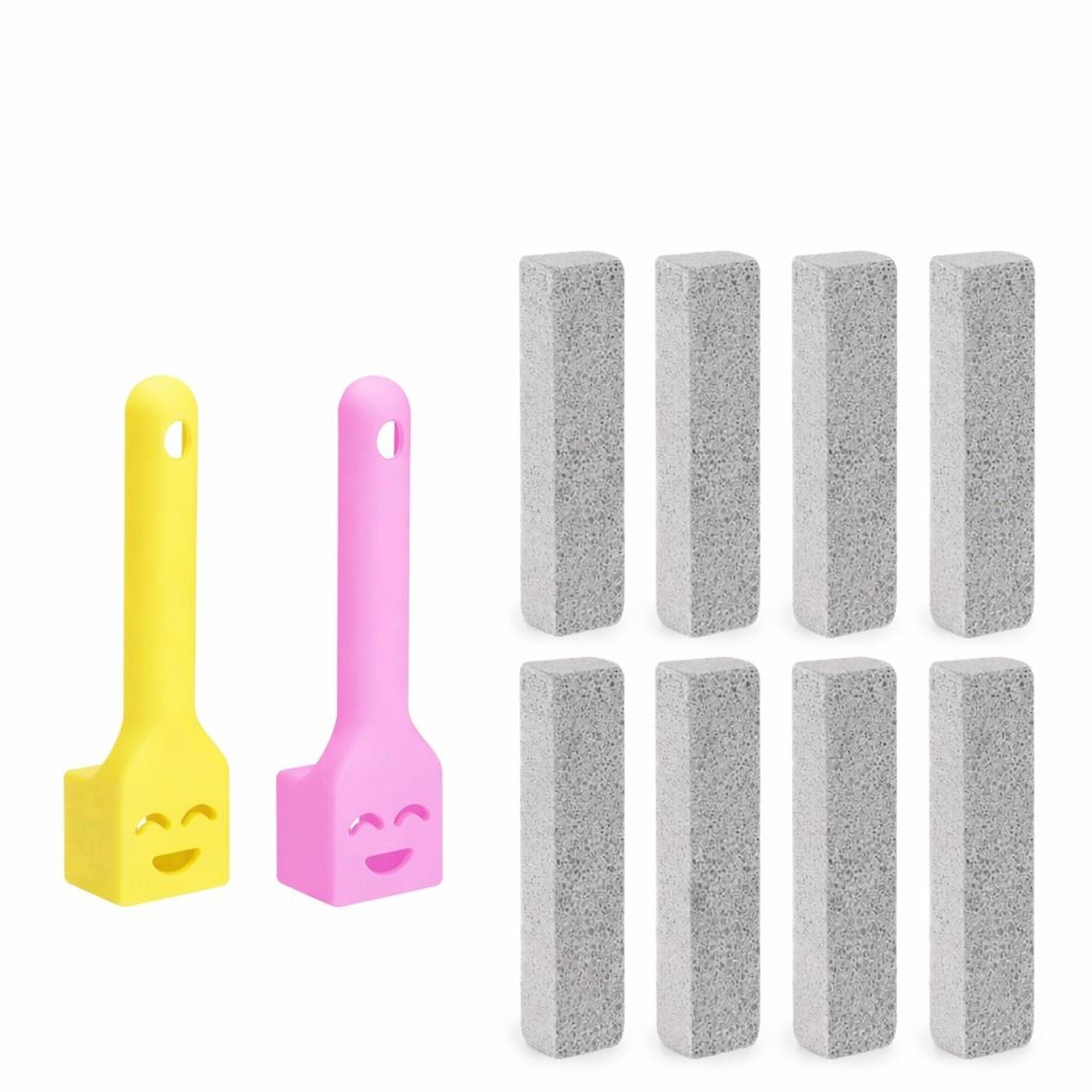 pumice stone toilet cleaner, hard stain remover with heavy duty handle