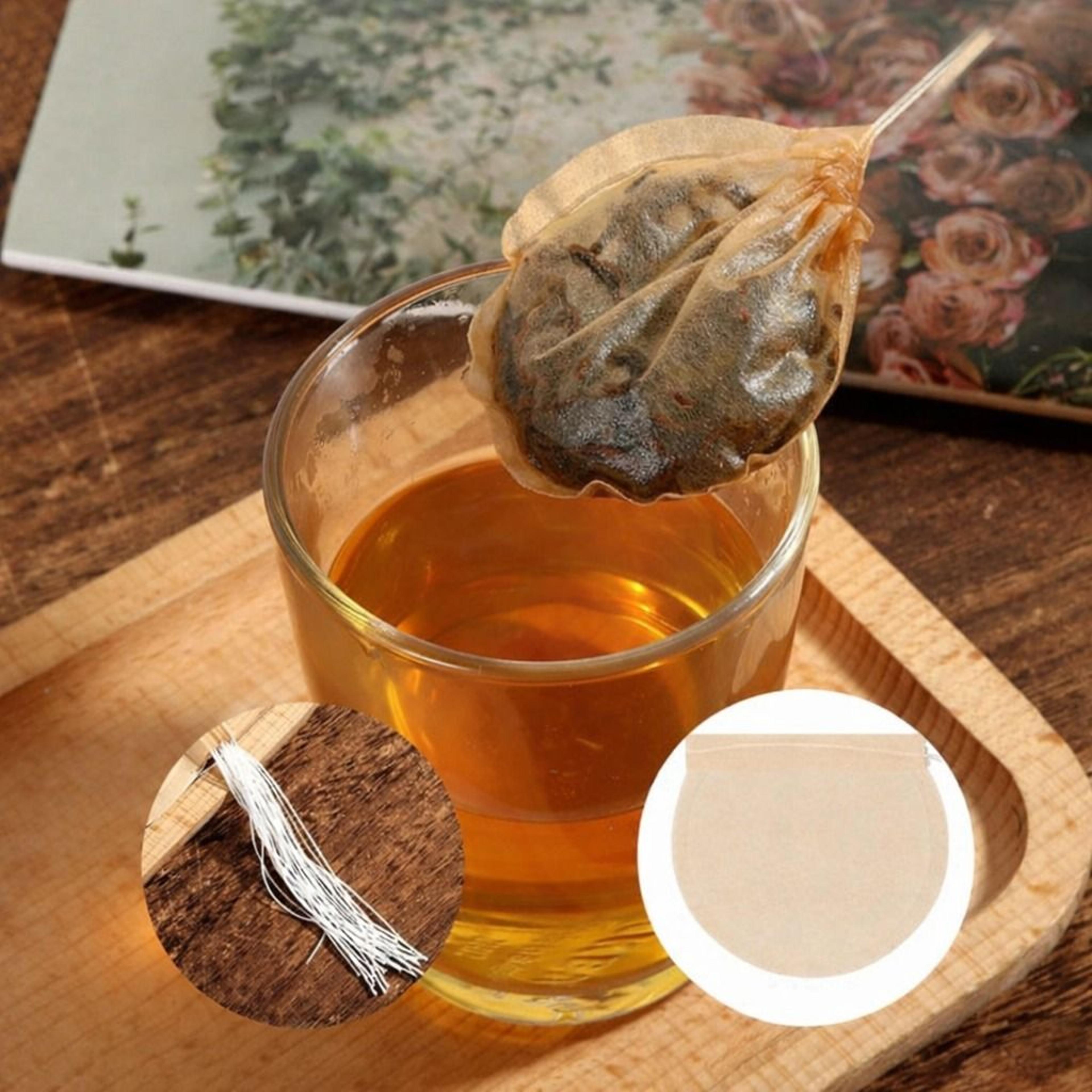 disposable empty tea bags drawstring, seal teabags for herbs & tea brewing