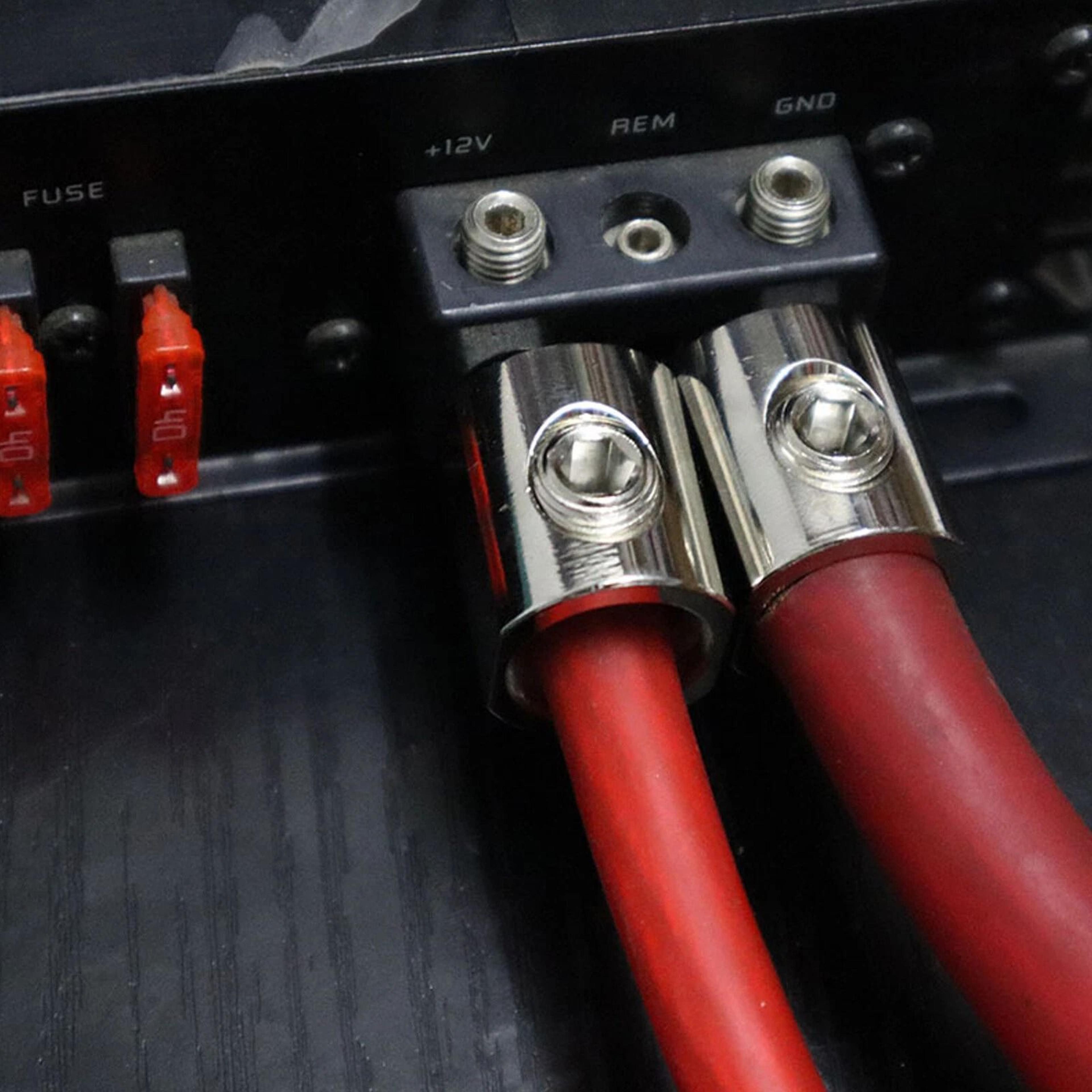 amplifier power input reducer, ground gauge wire converter