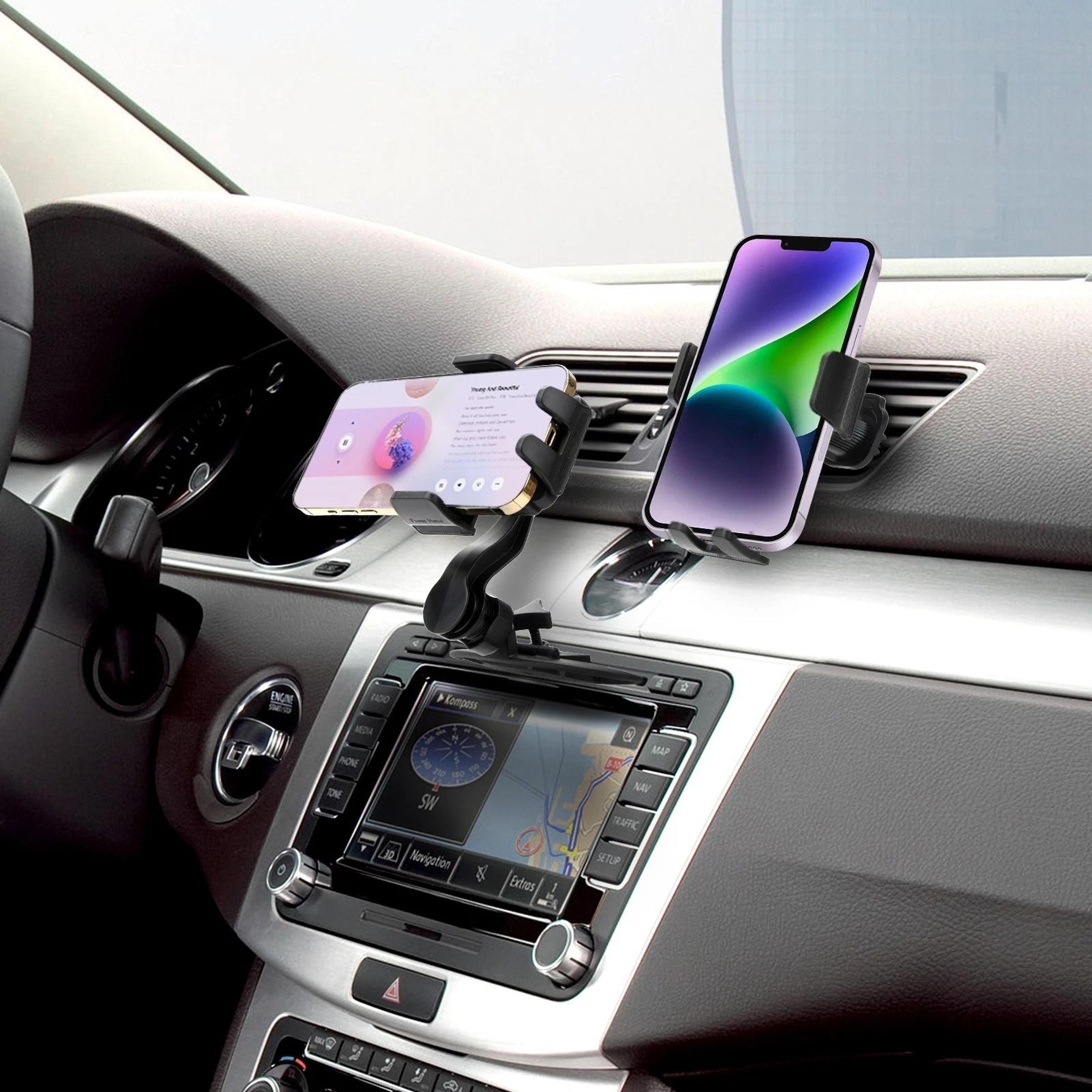 adjustable car phone mount, cd slot & air vent holder