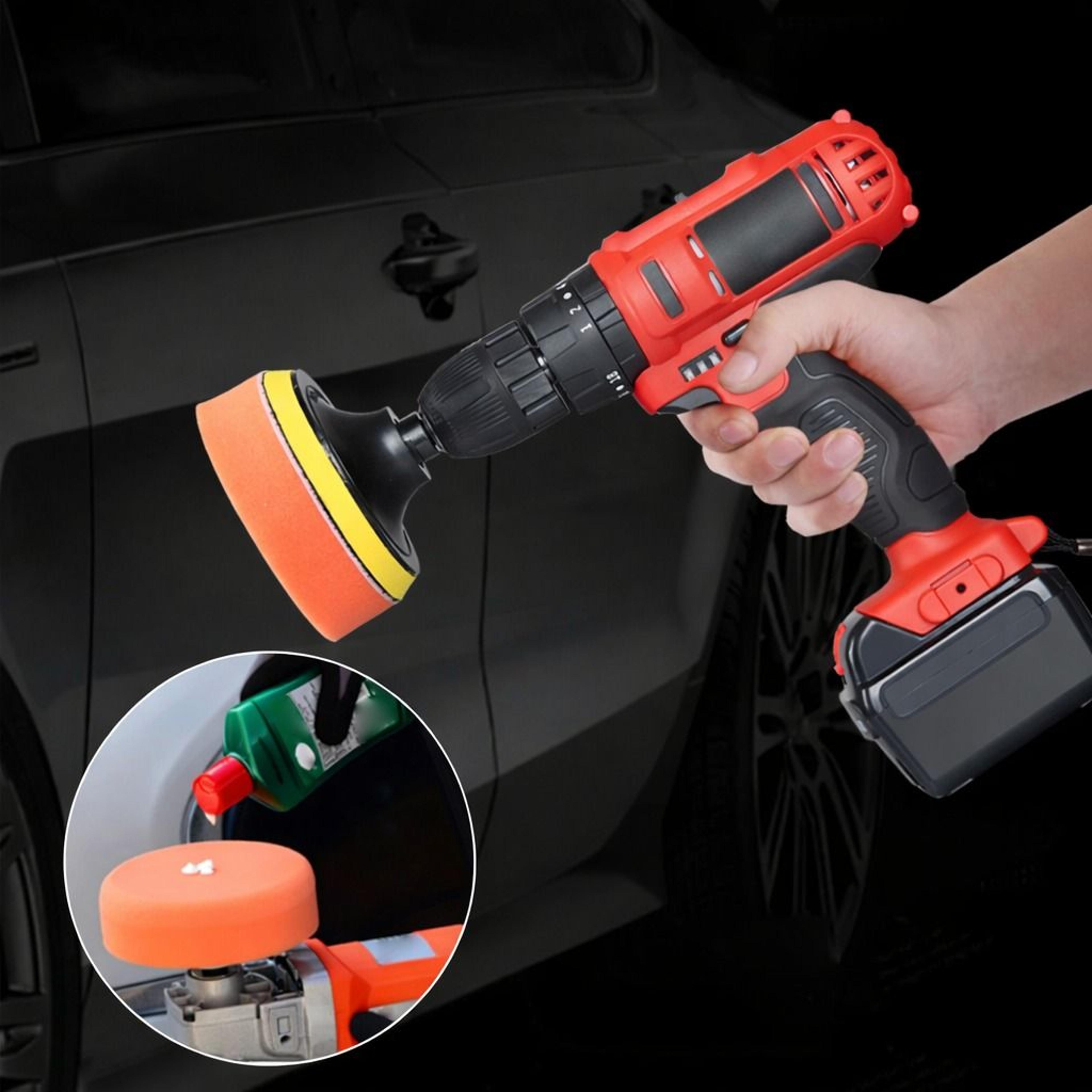 polishing sponge set, car buffing pads, waxing foam, polisher kit for drill