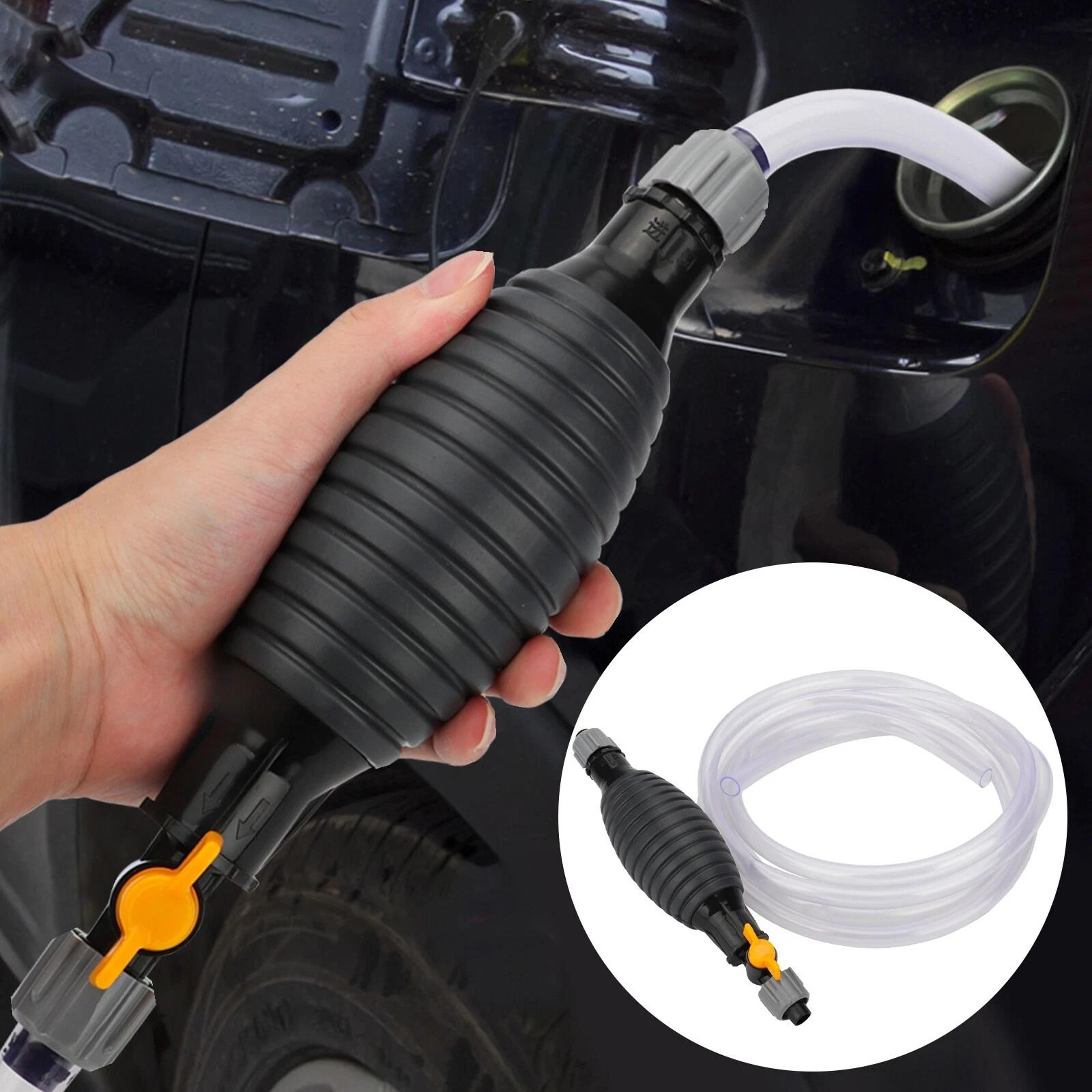 manual siphon hose, transfer hand pump for gasoline, diesel, water, oil