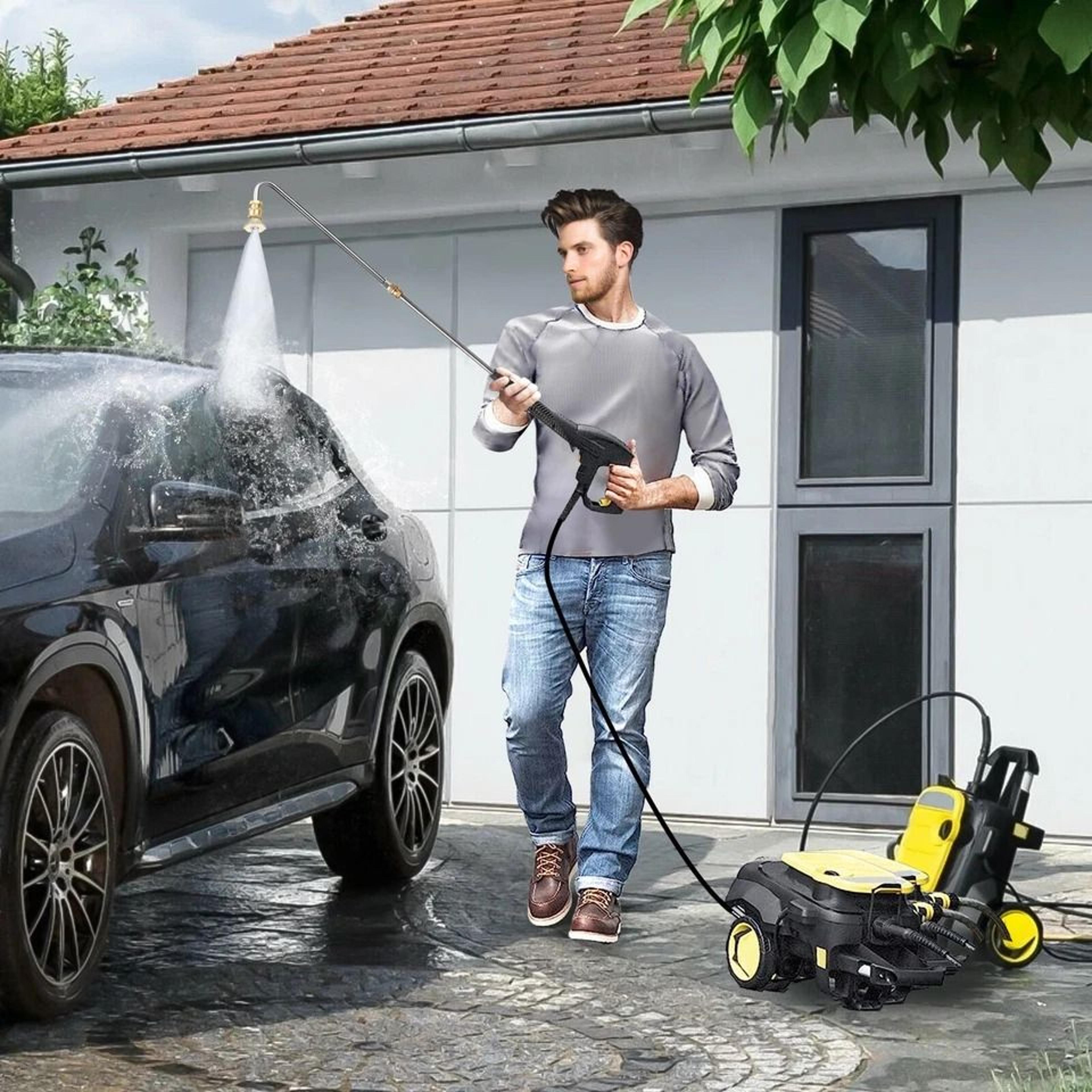 high pressure rod washer extension gutter rod with nozzle tips – versatile telescoping wand for pressure washing