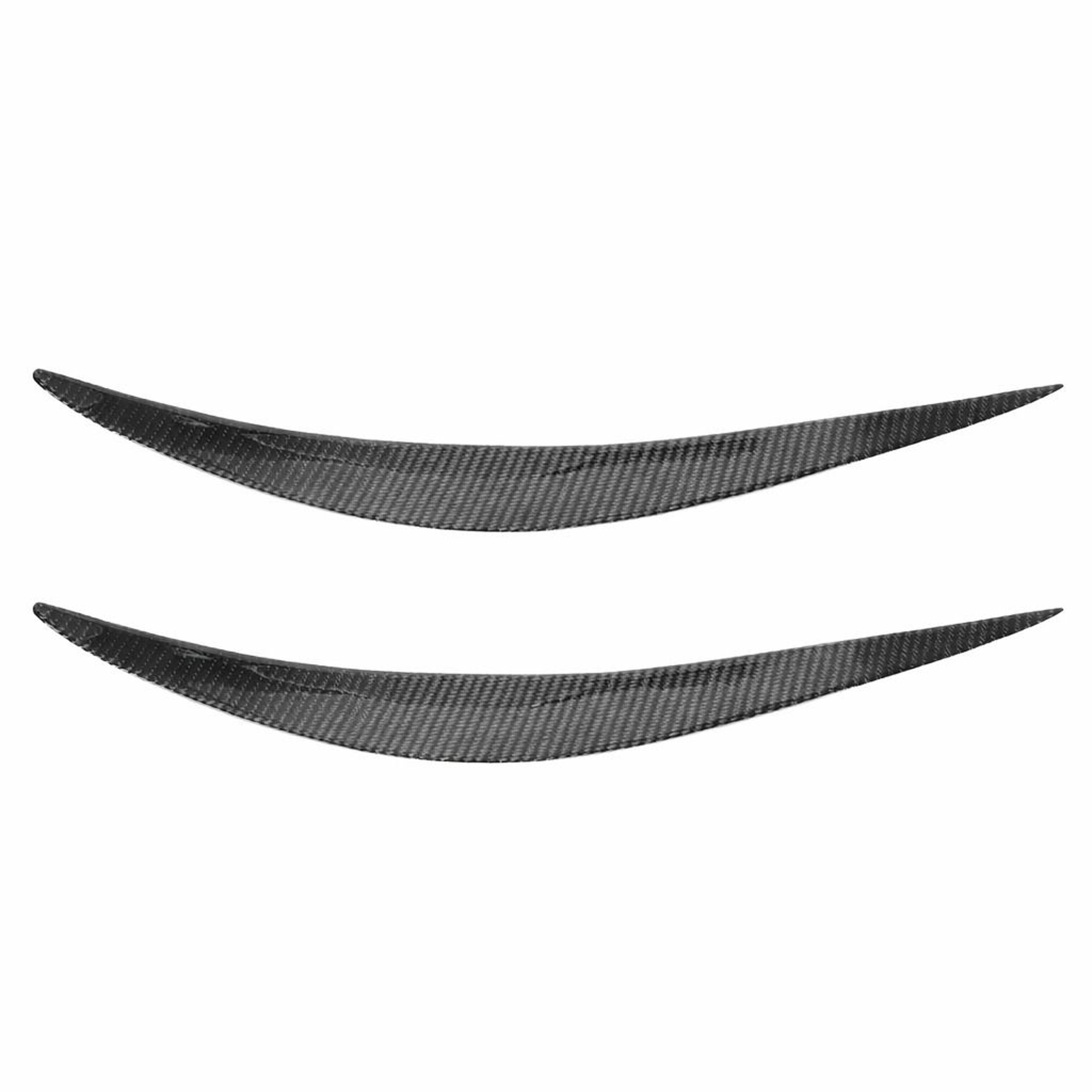 premium carbon fiber headlight eyelid trim - l&r eyebrow covers