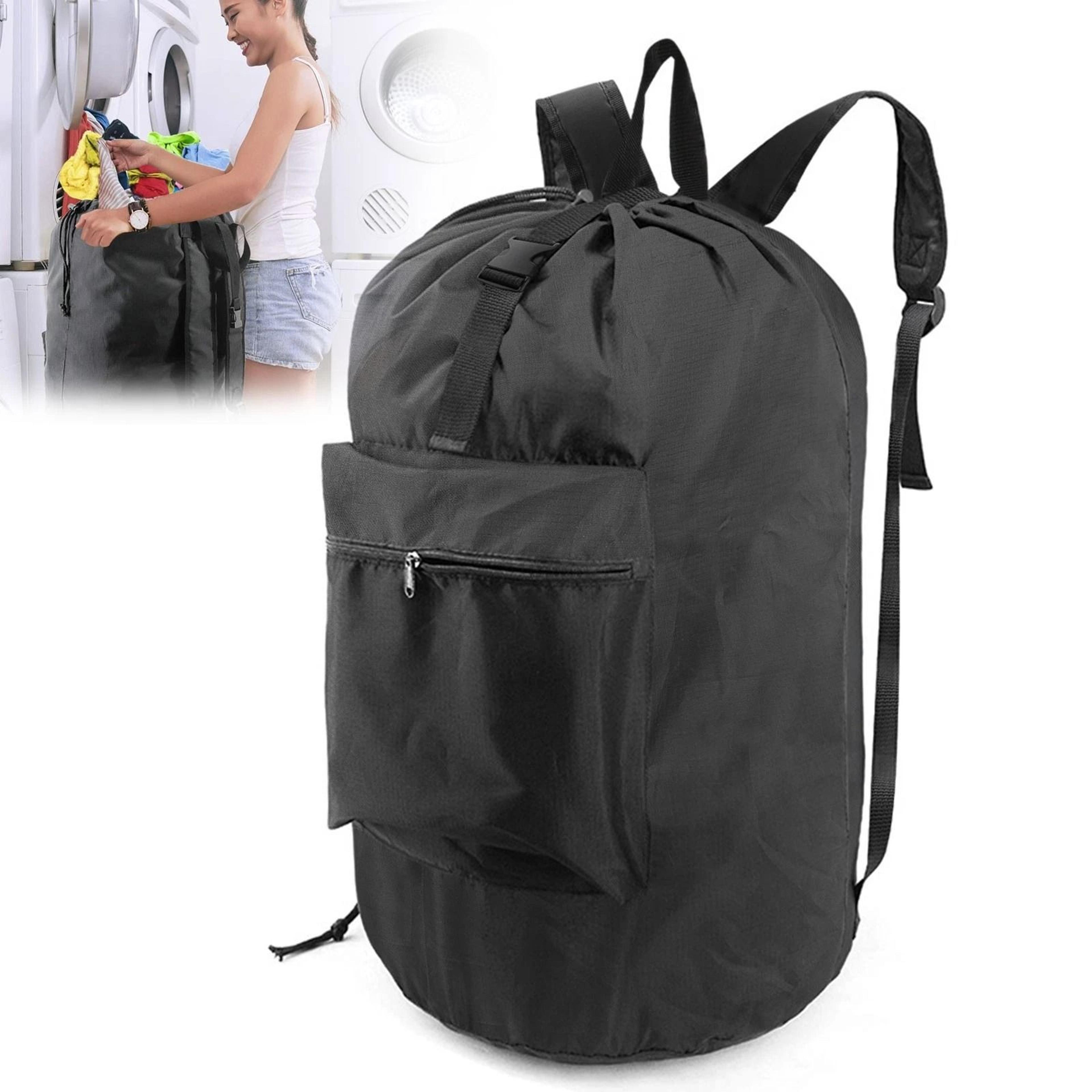 heavy duty large laundry backpack with adjustable straps for travel & camp – extra large, portable, and durable