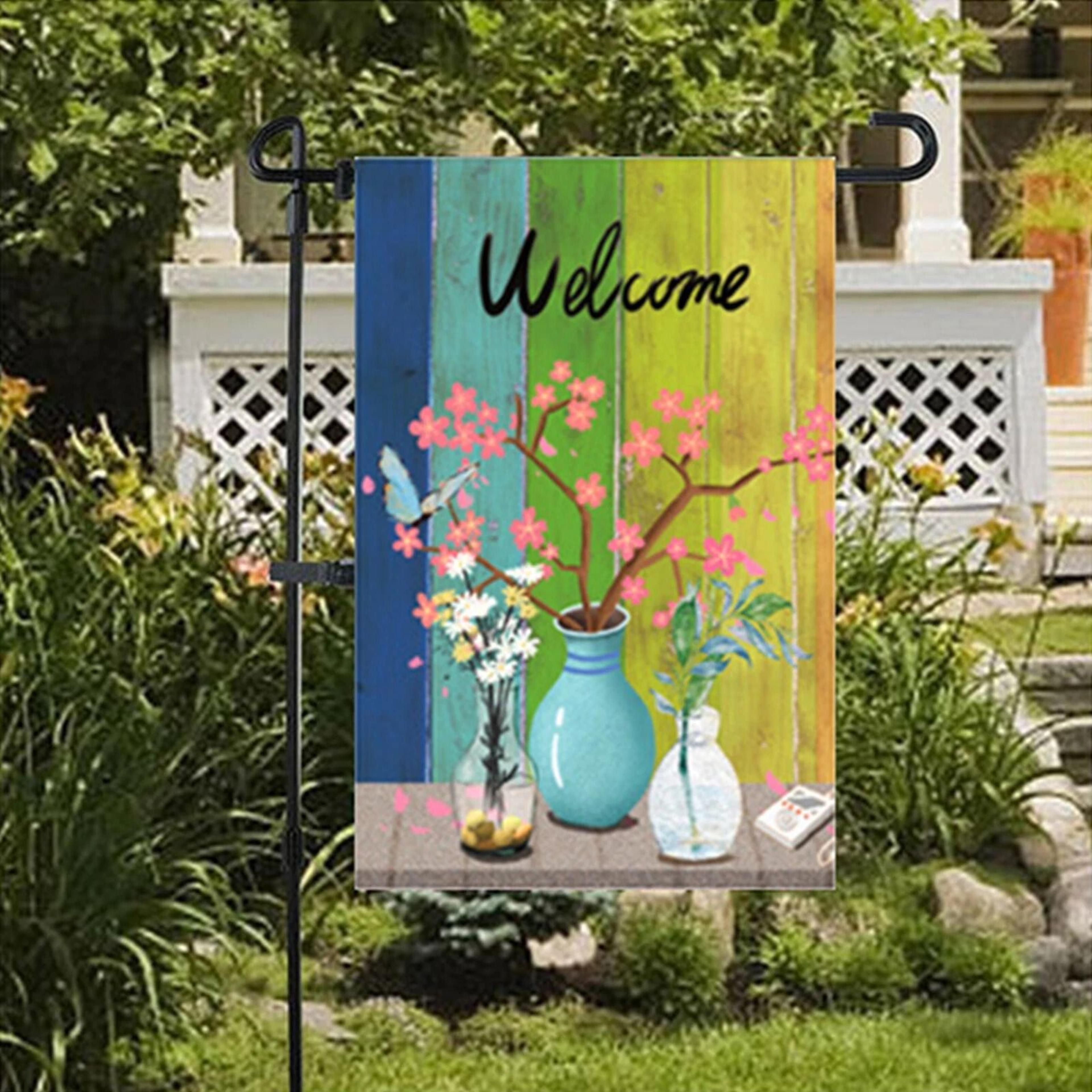white sublimation blank flags - polyester garden banner for diy custom designs