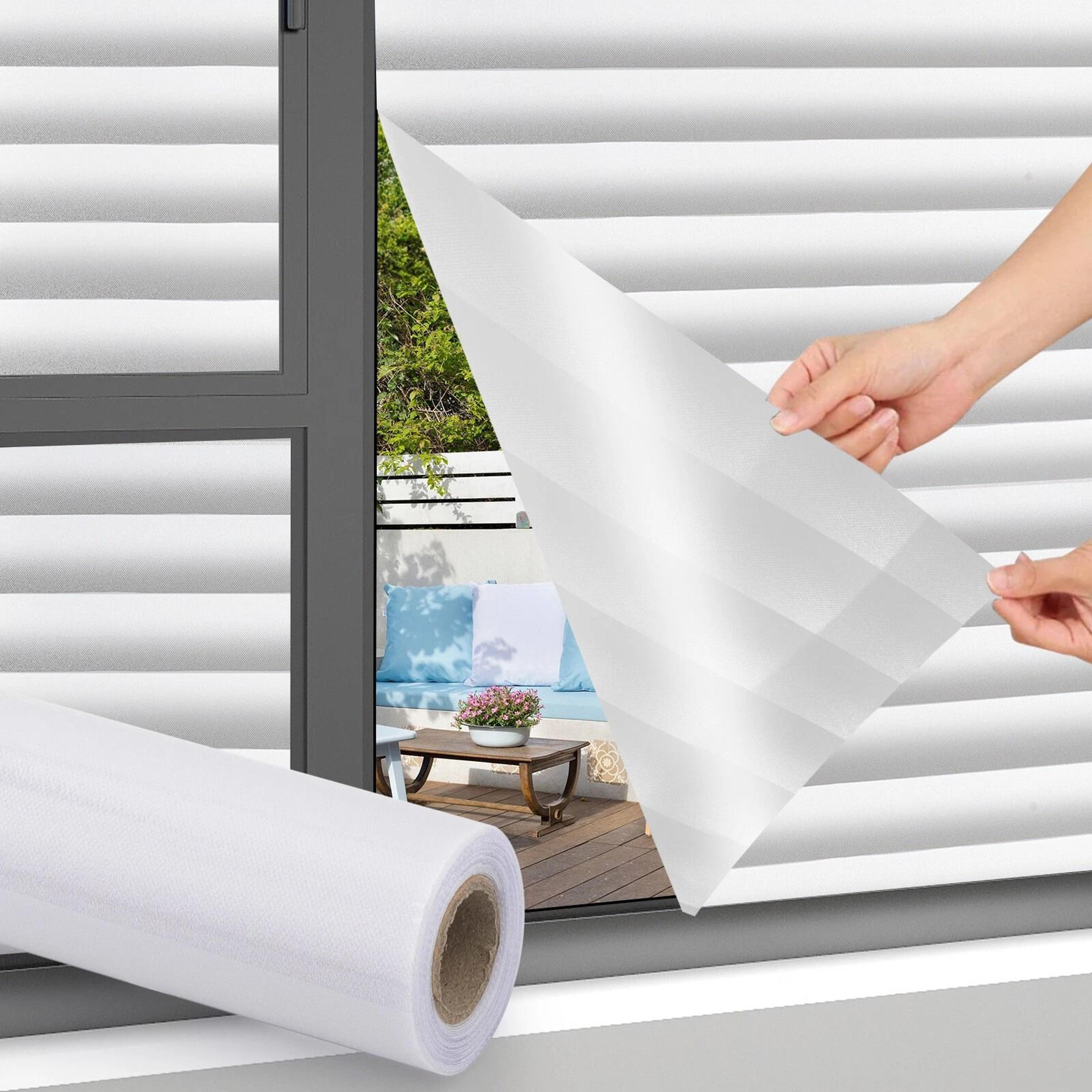 privacy window film static cling blind style glass cover for home and office