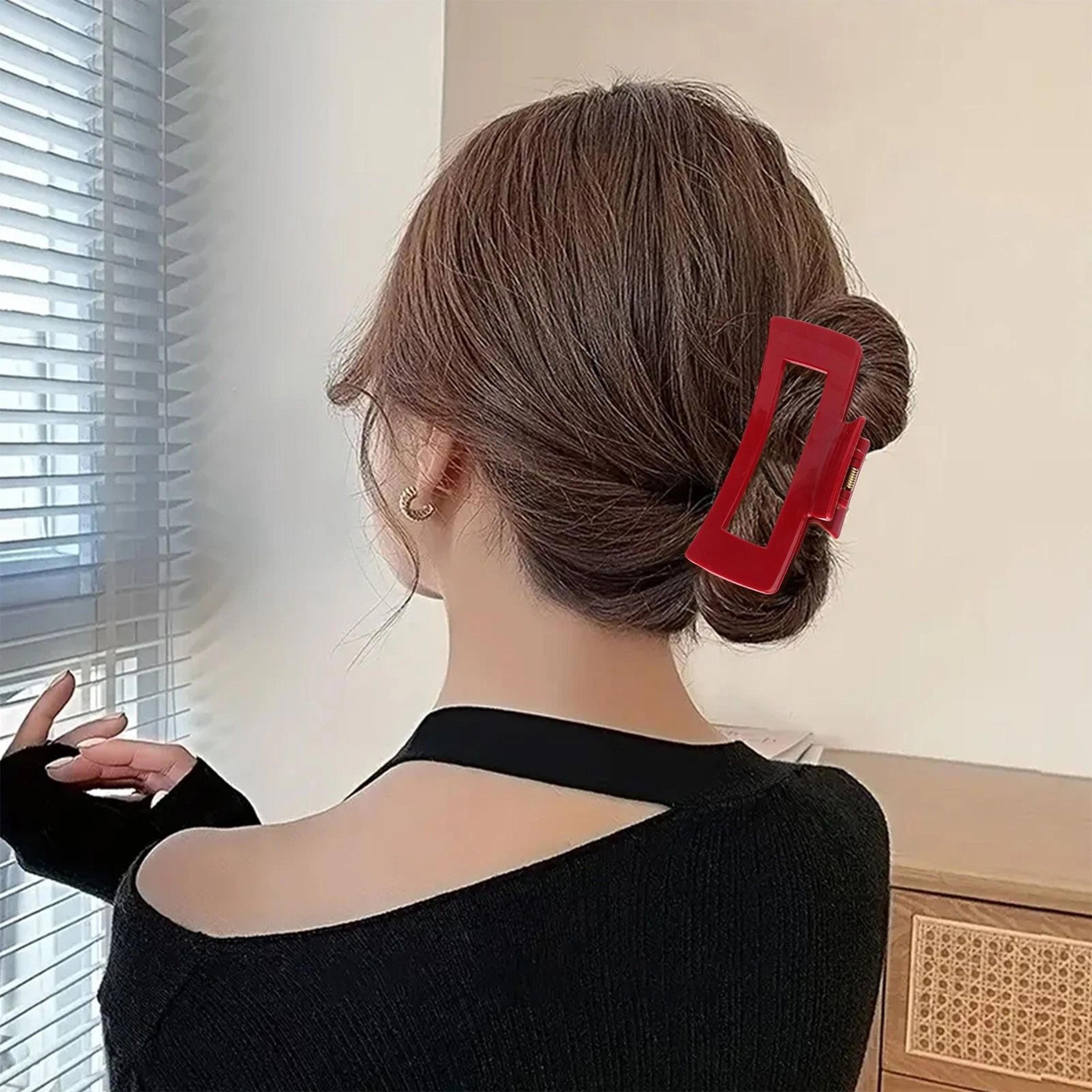 large soft silicone flat jaw hair clips strong hold for women and girls