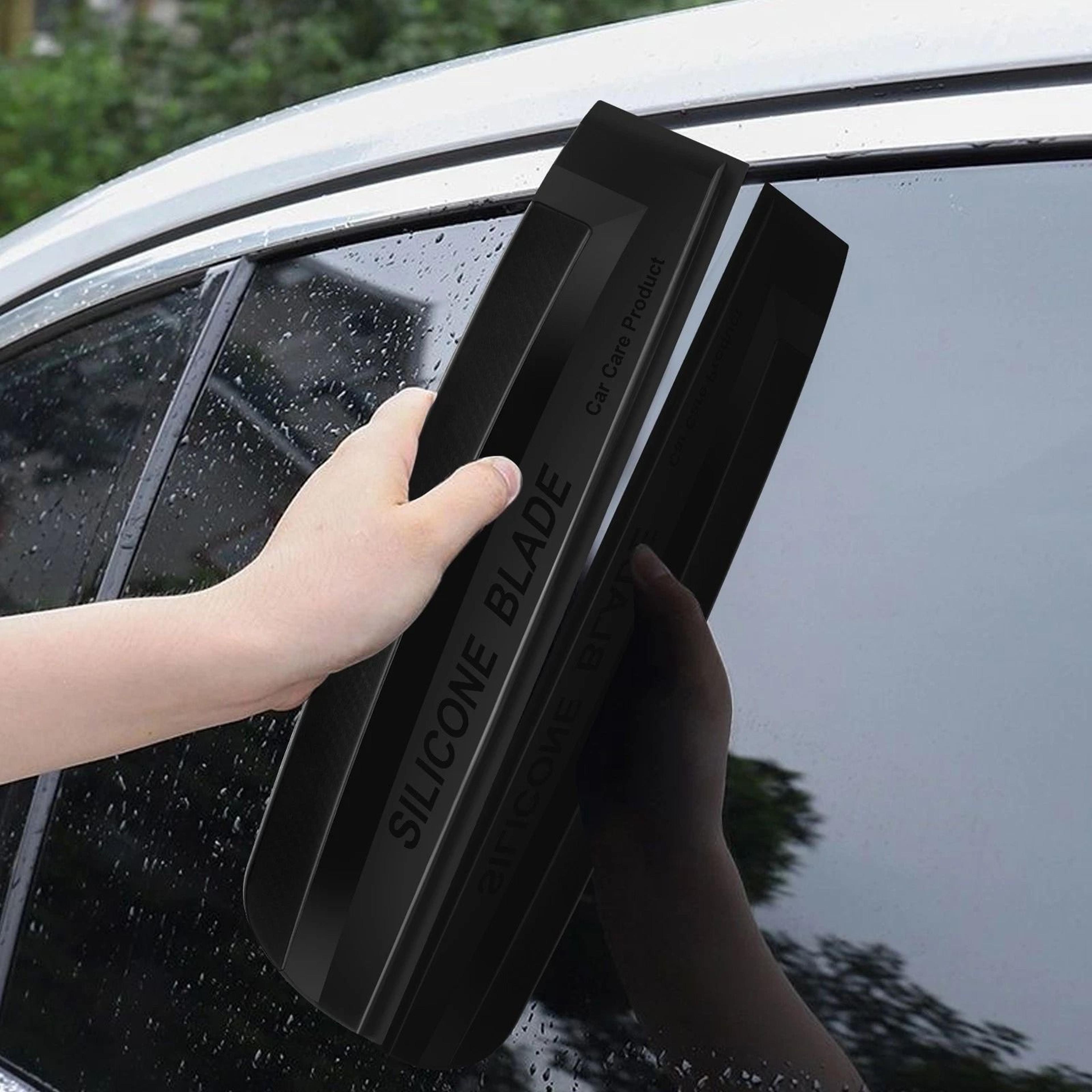 premium silicone squeegee for car windows, shower doors, and glass surfaces