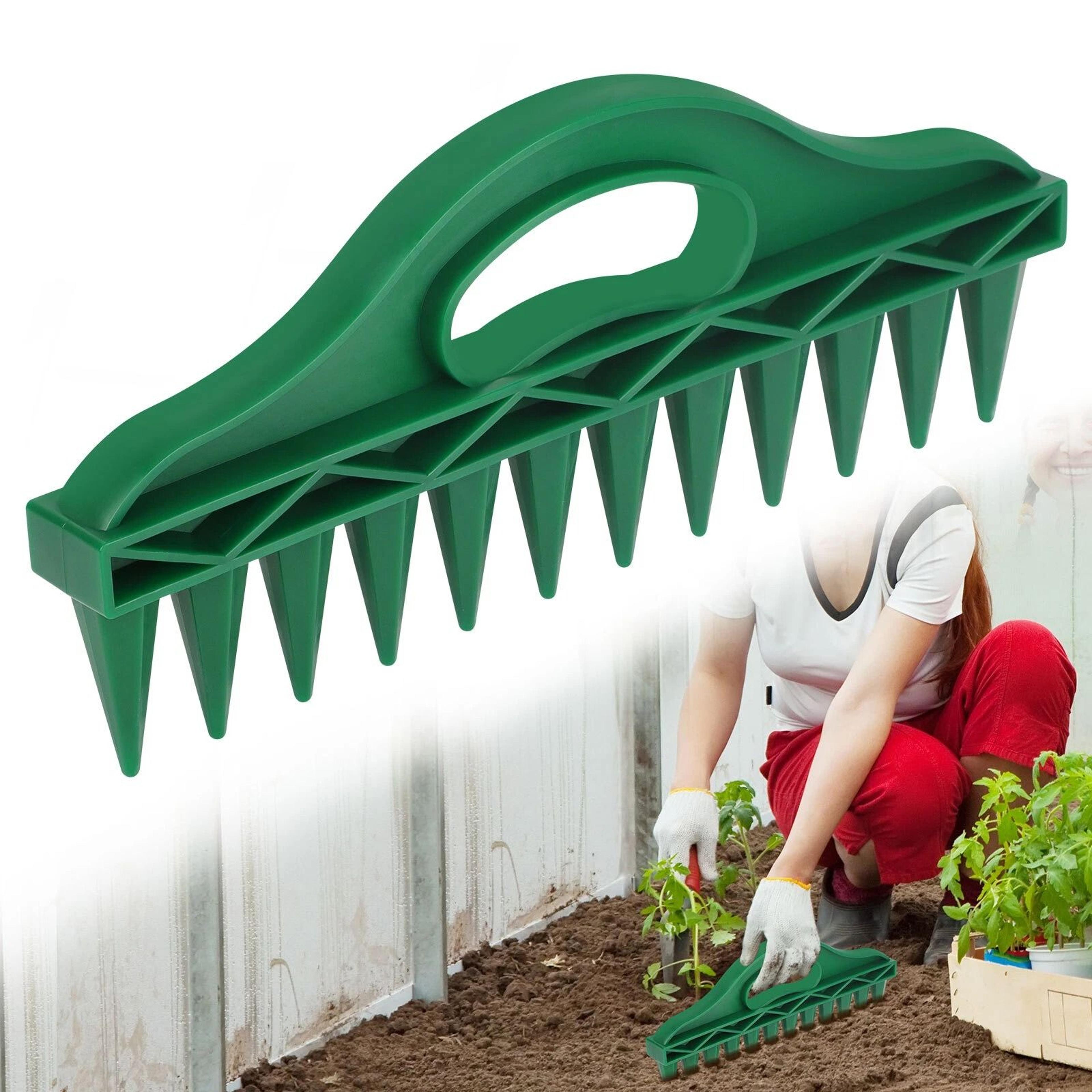 plastic garden seeder tool – heavy duty seeding puncher for efficient soil digger & planting