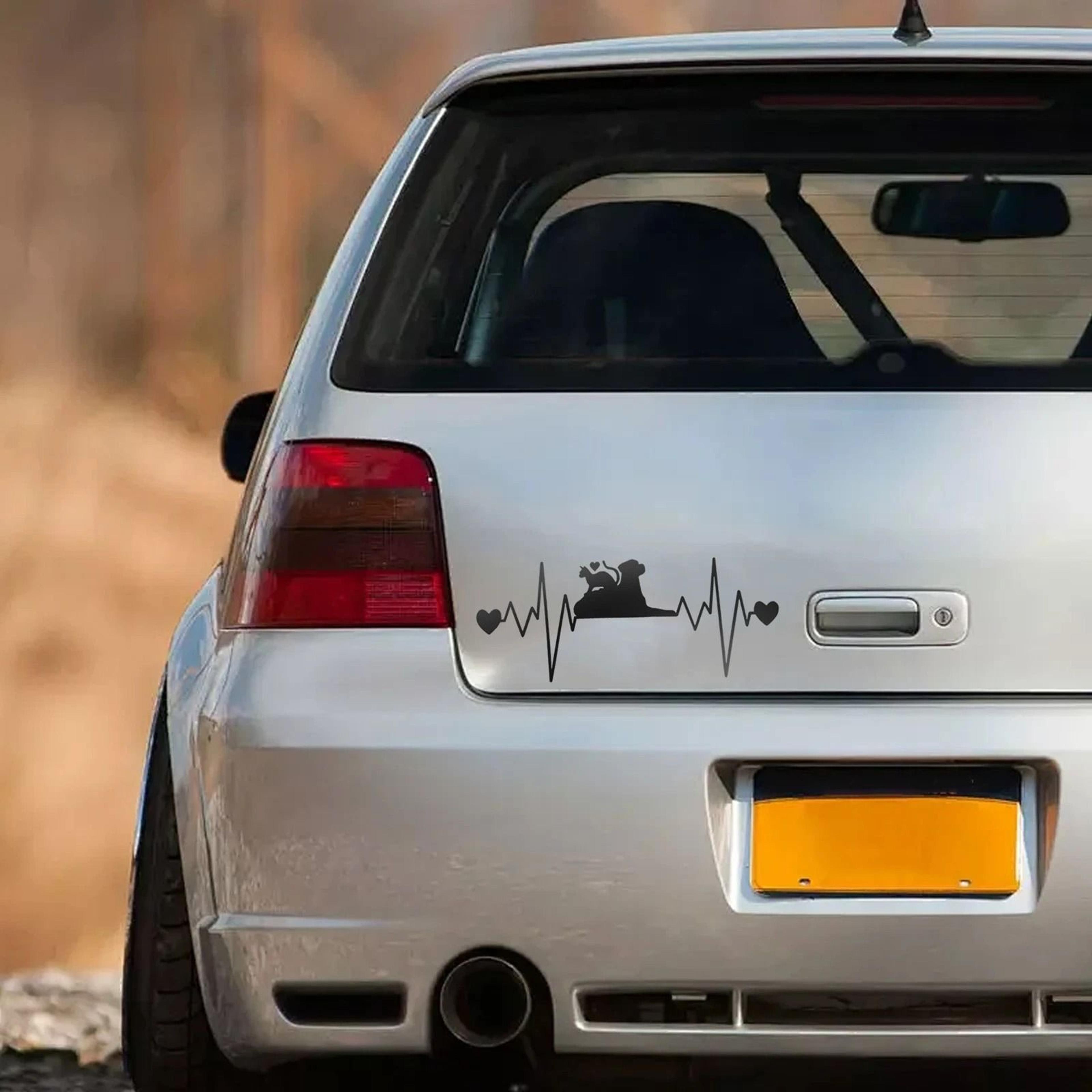 cute cat & dog car window vinyl stickers – animal decals for laptops & cars
