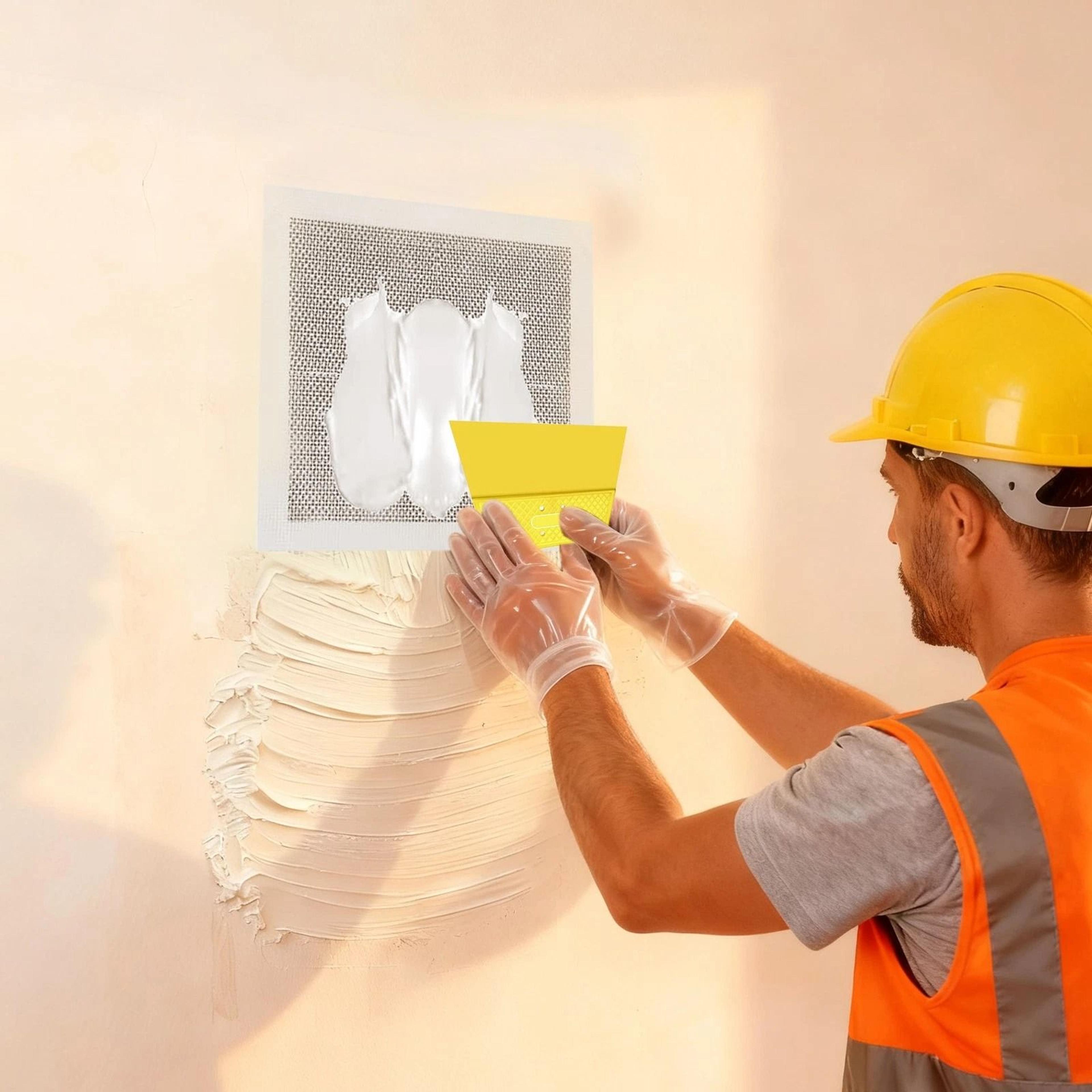 self-adhesive aluminum wall repair patch kit for holes, cracks, and peeling