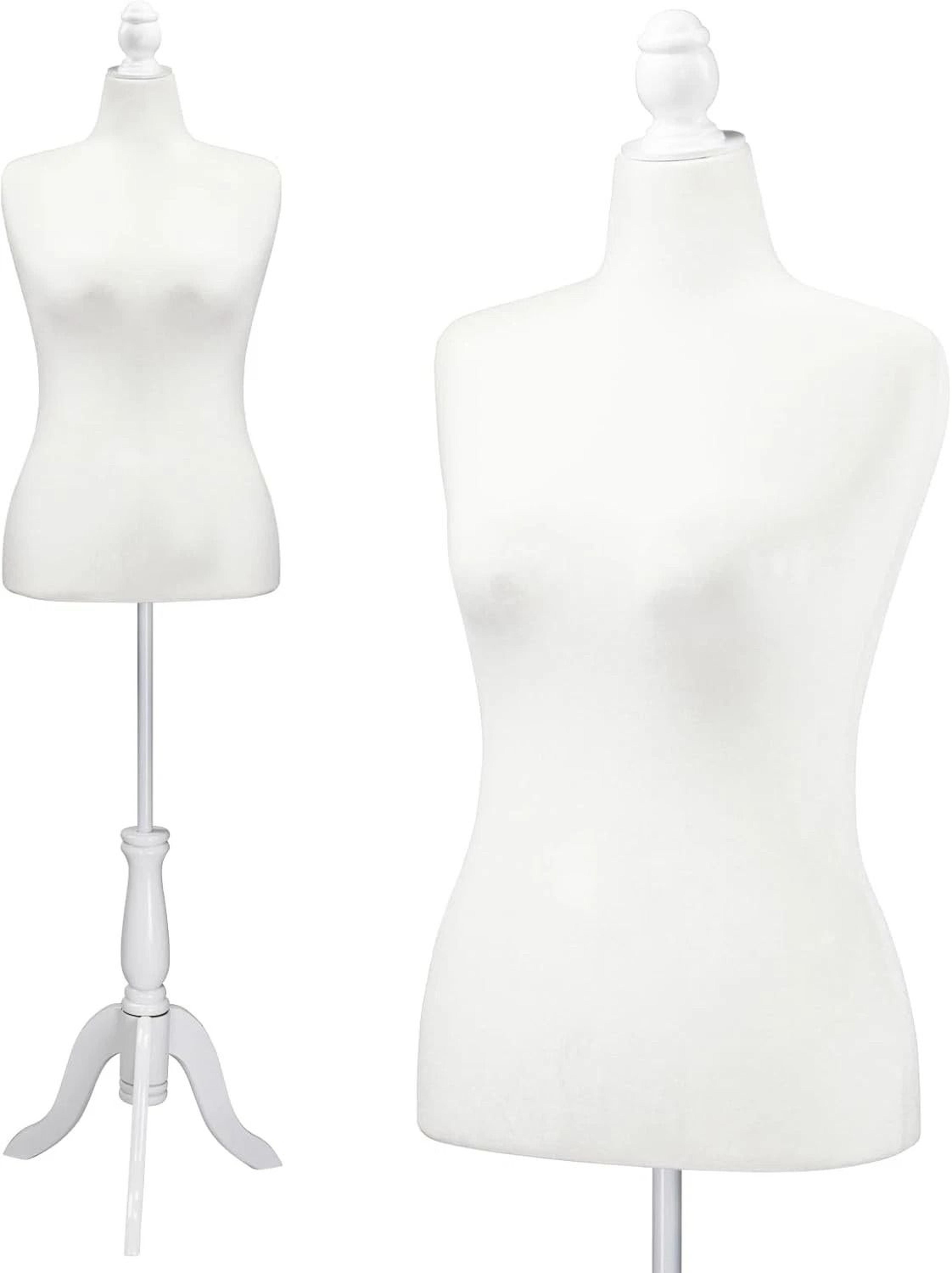 heavy-duty adjustable dress form – pinnable foam body for clothing display – adjustable height