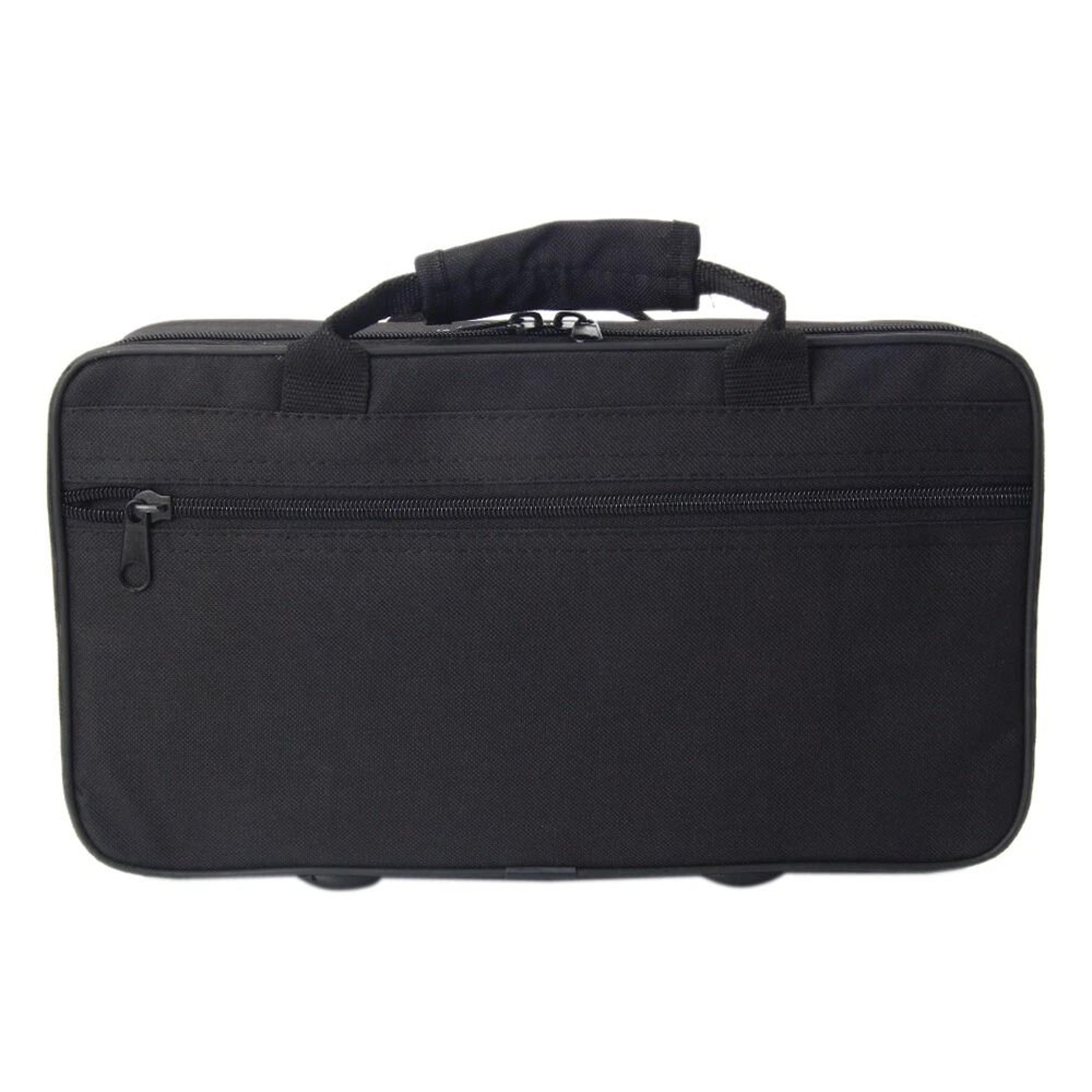 clarinet gig bag padded case with side pocket & shoulder strap, black – durable & lightweight protection