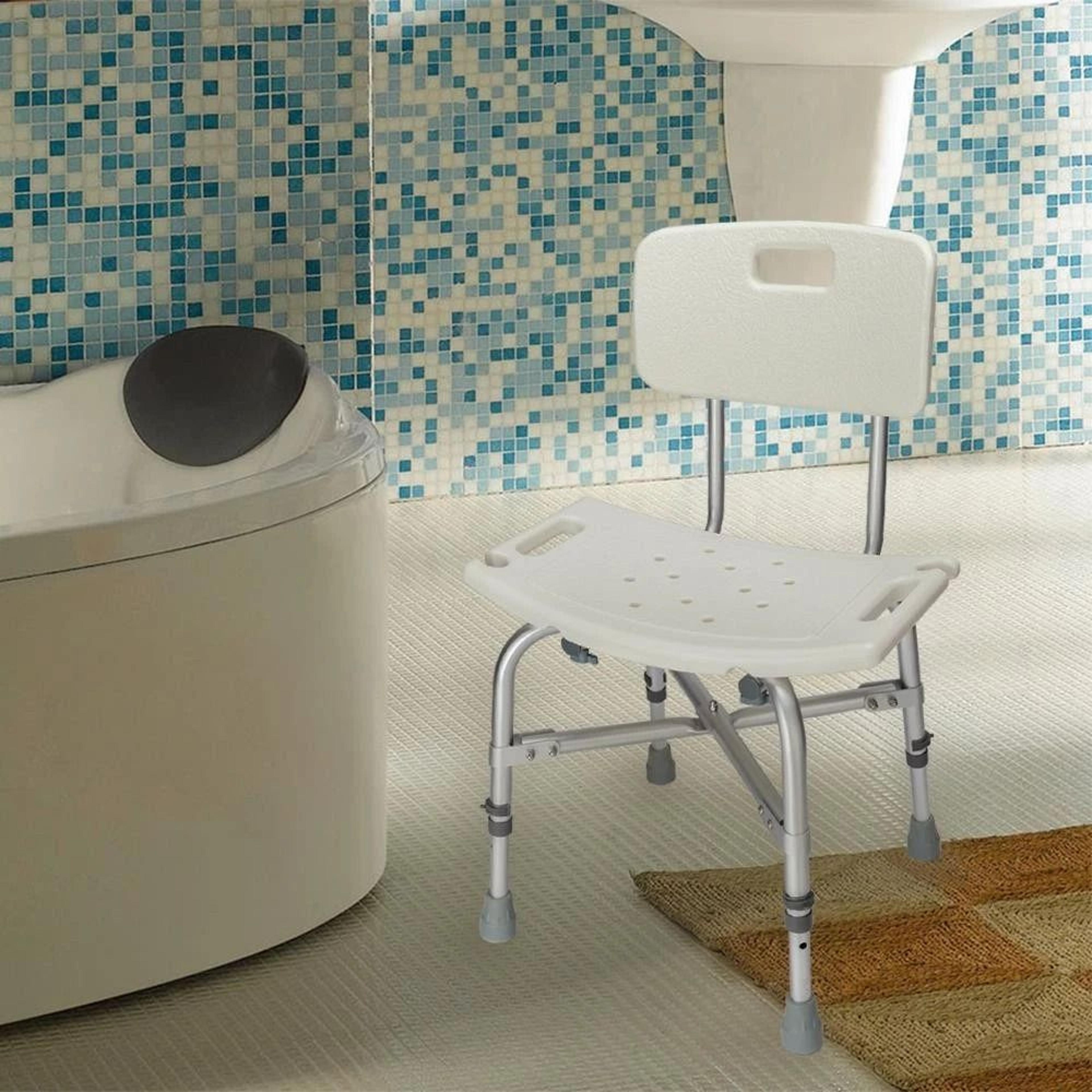 adjustable bathtub shower seat chair with back support