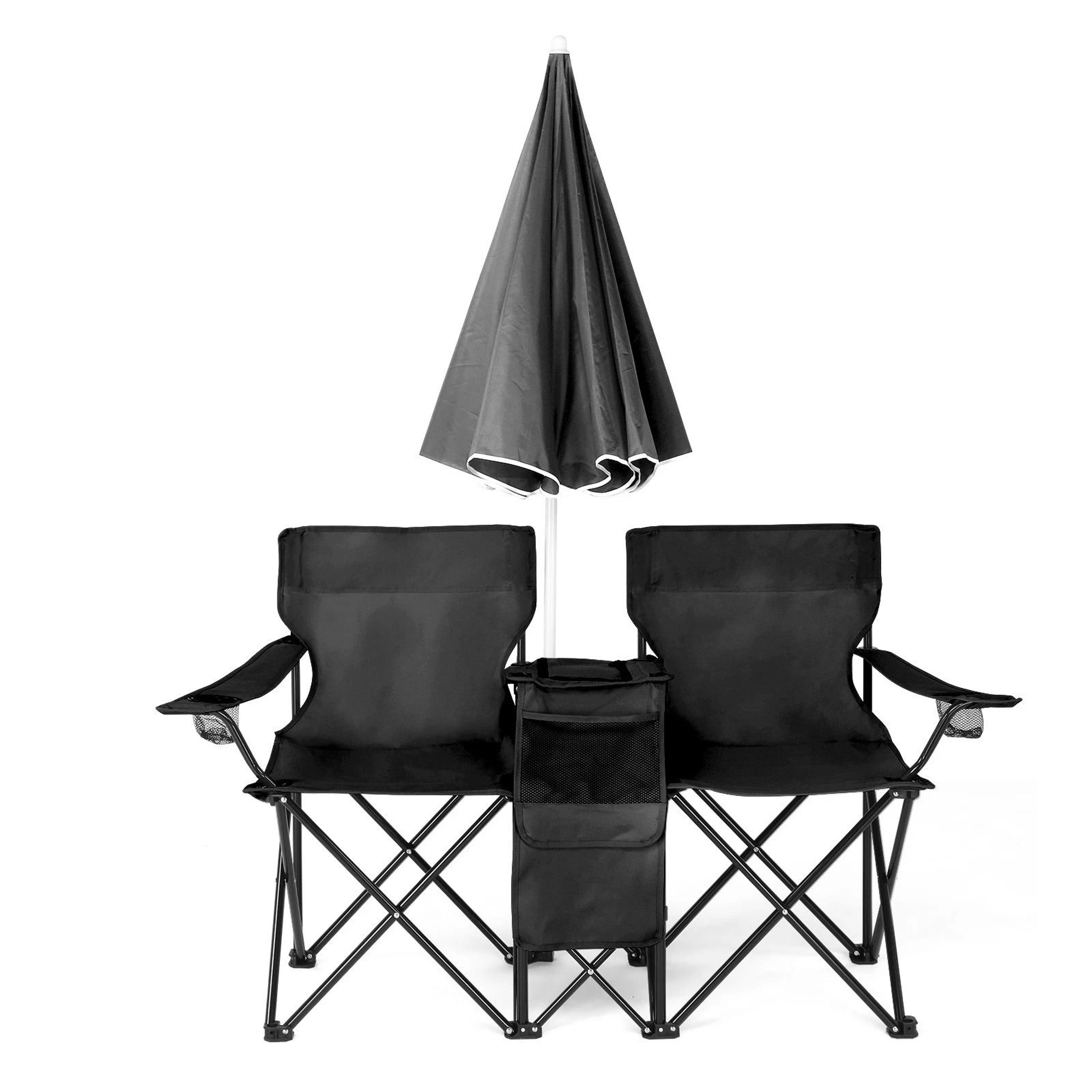 folding beach chair with portable umbrella set – outdoor patio furniture for relaxation and comfort