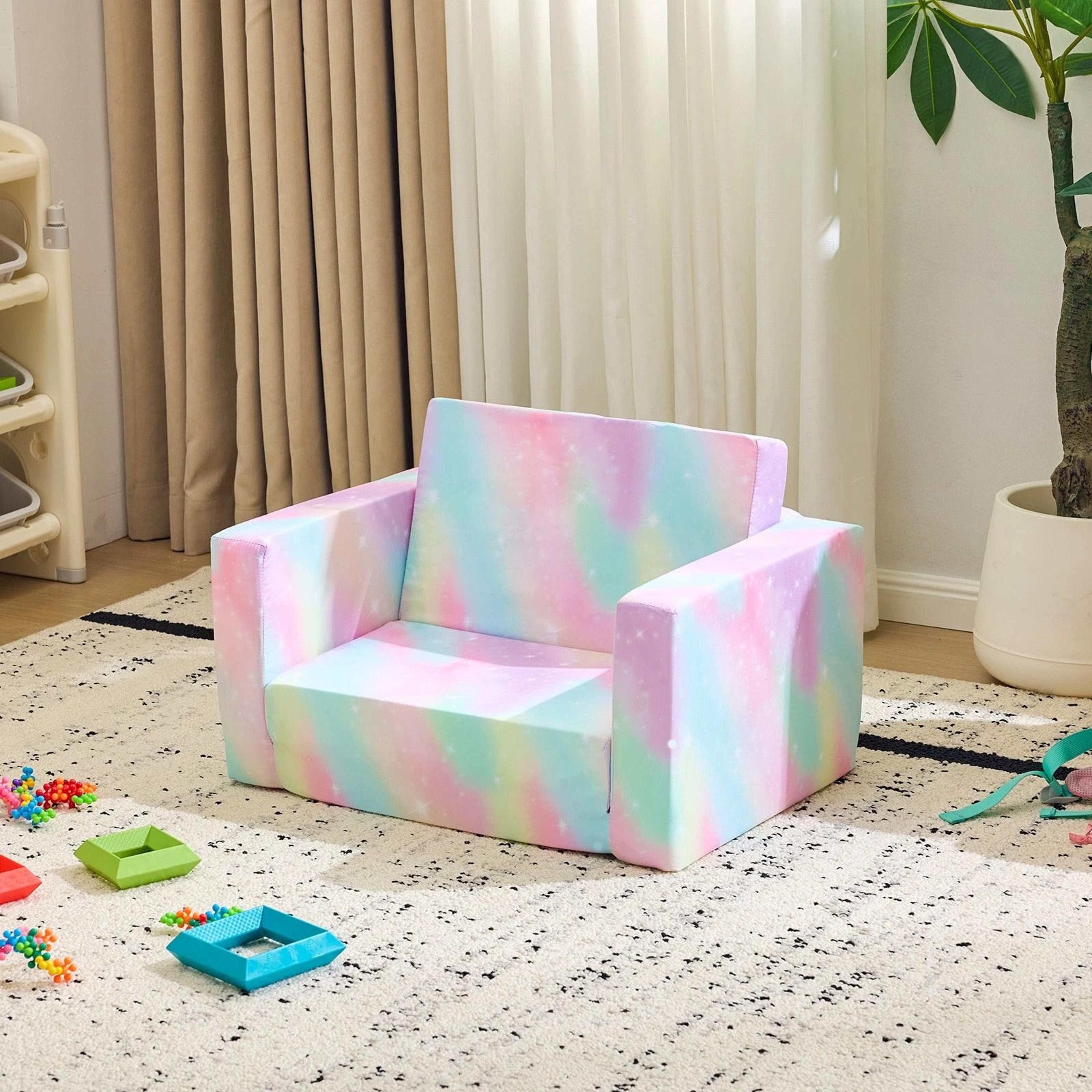 convertible kids sofa chair – toddler lounger bed