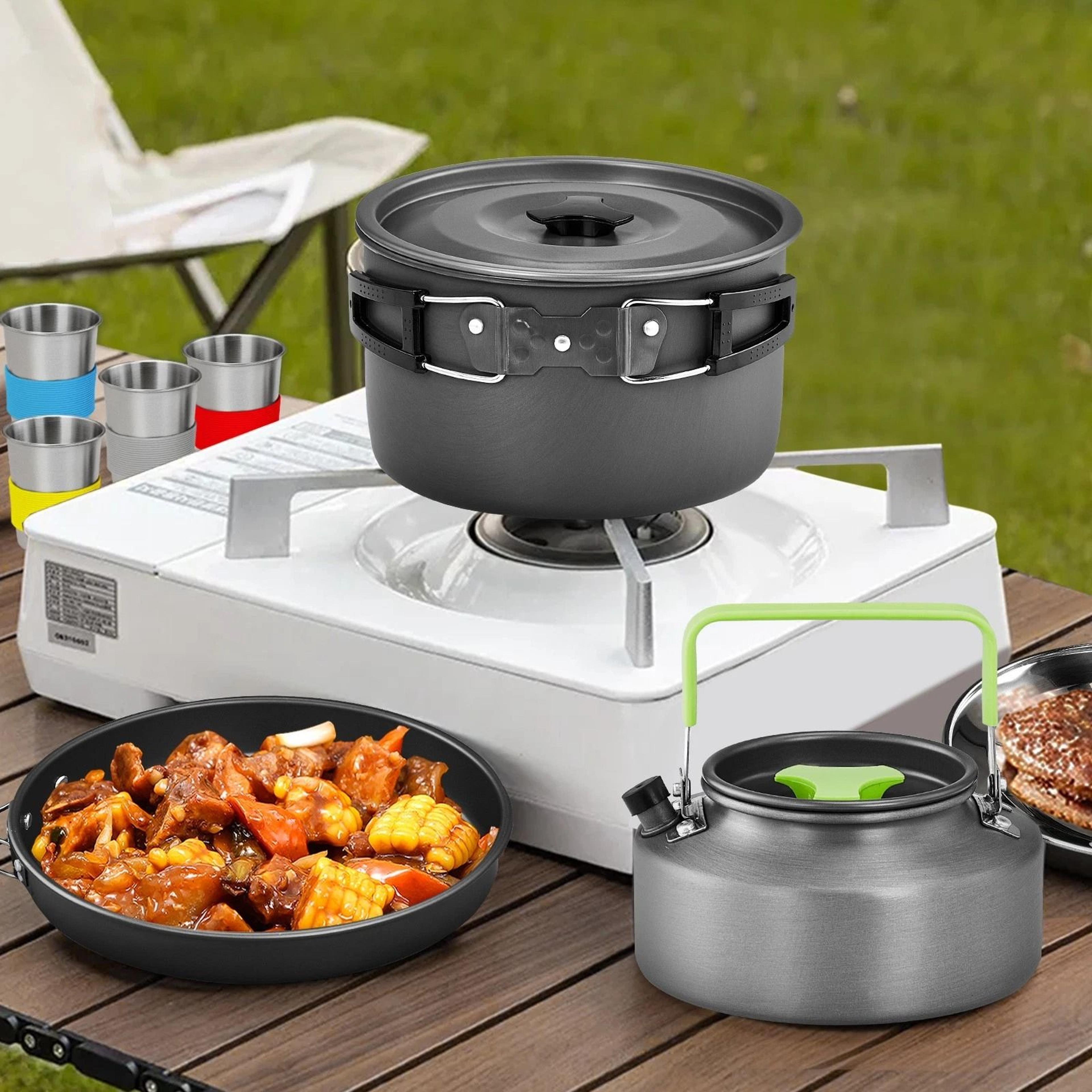 camping cookware set – ultimate outdoor mess kit for picnics and hiking