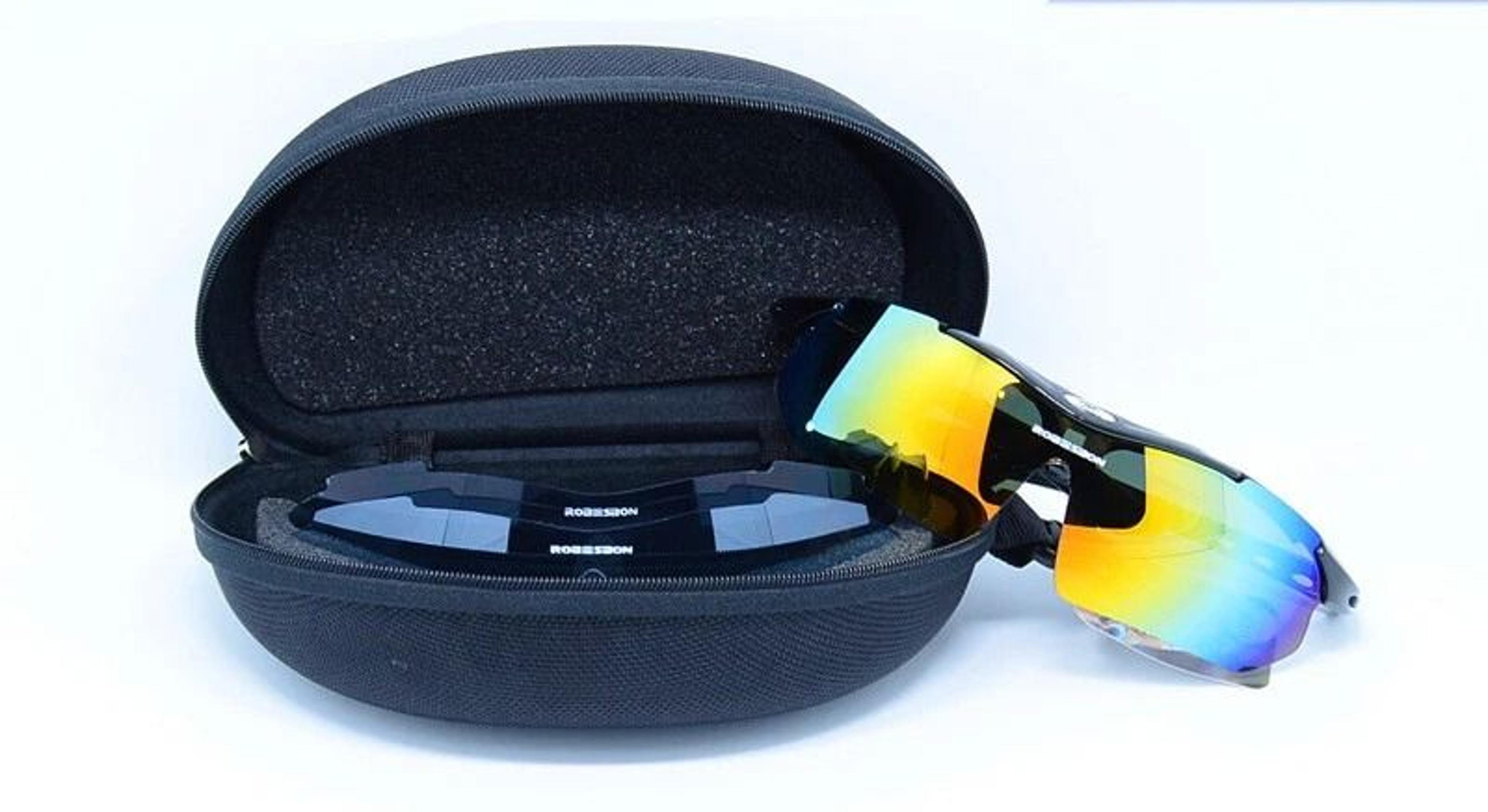 portable eyeglasses & sunglasses case with zipper and belt clip – durable hard case for protection
