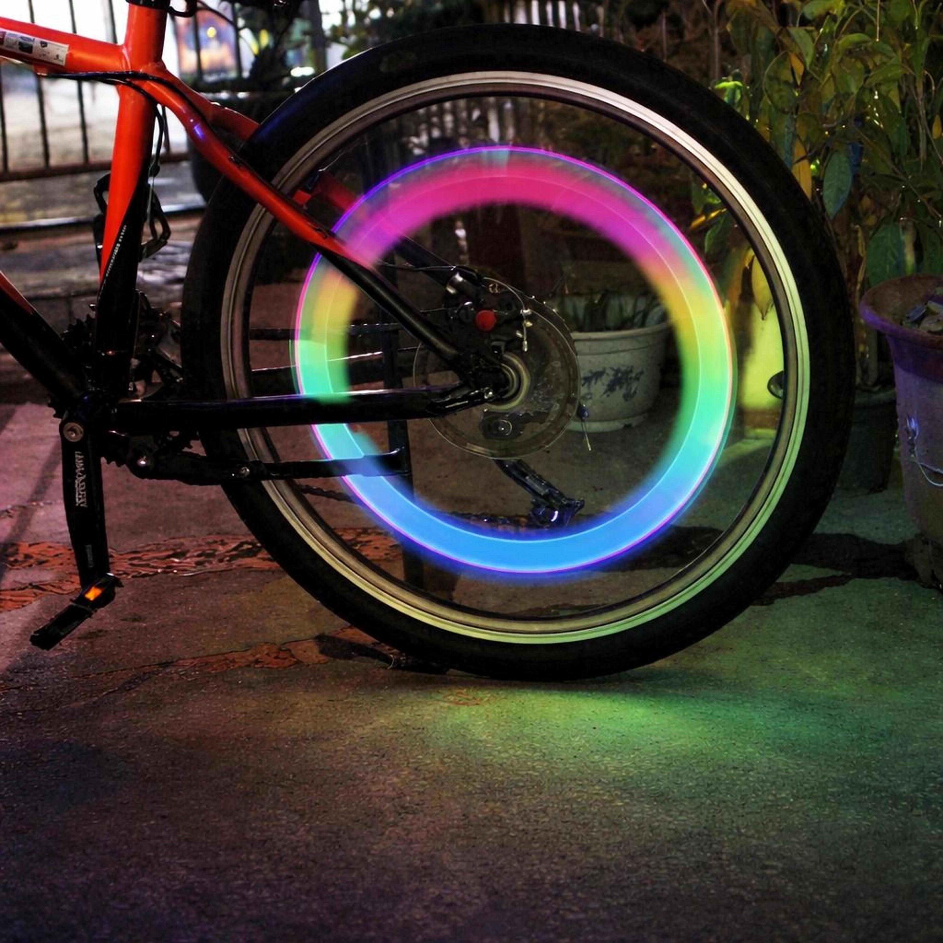 led valve stem lights for cars, motorcycles, and bicycles - universal tire valve cap accessories