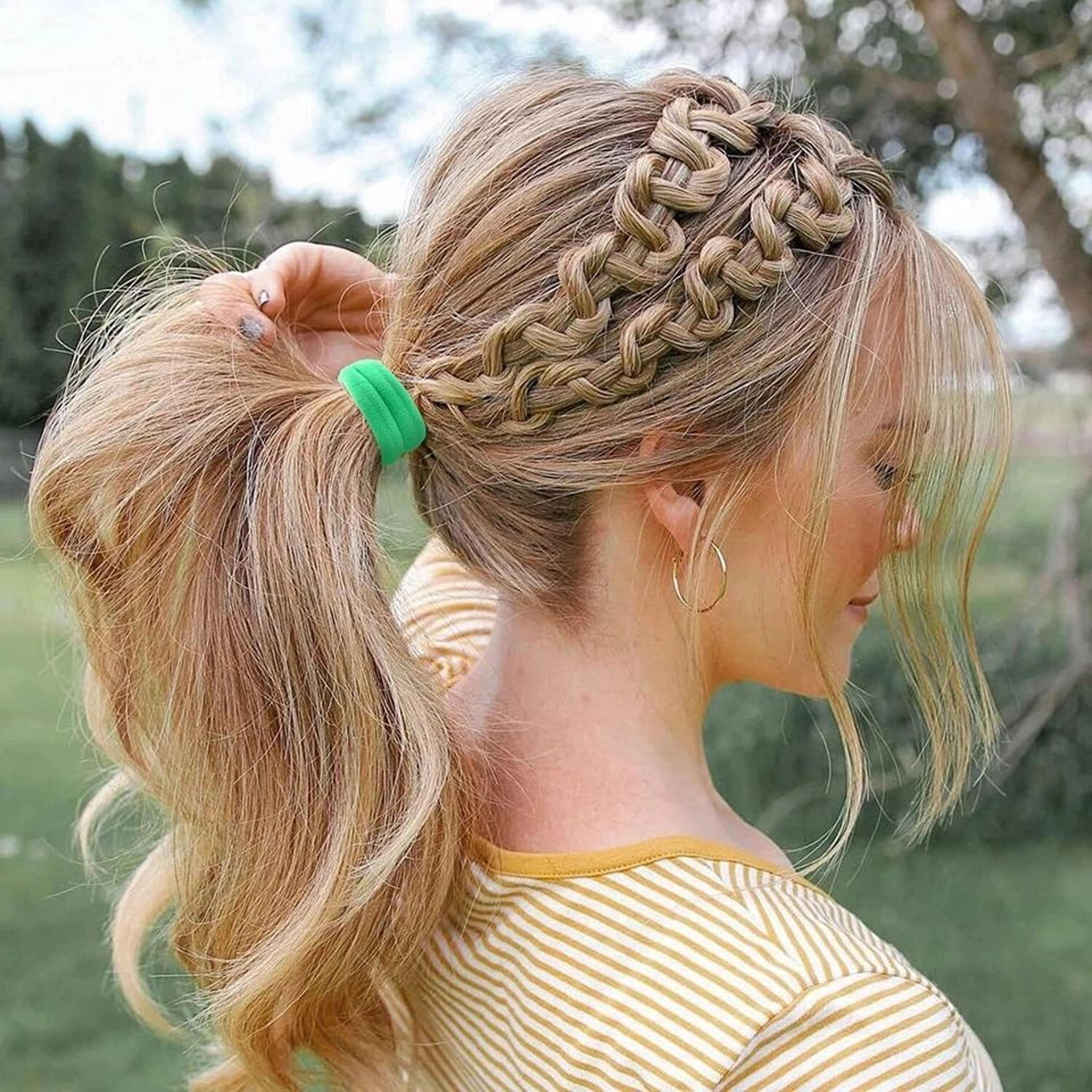 think hair ties small seamless hair bands - elastic ponytail holders