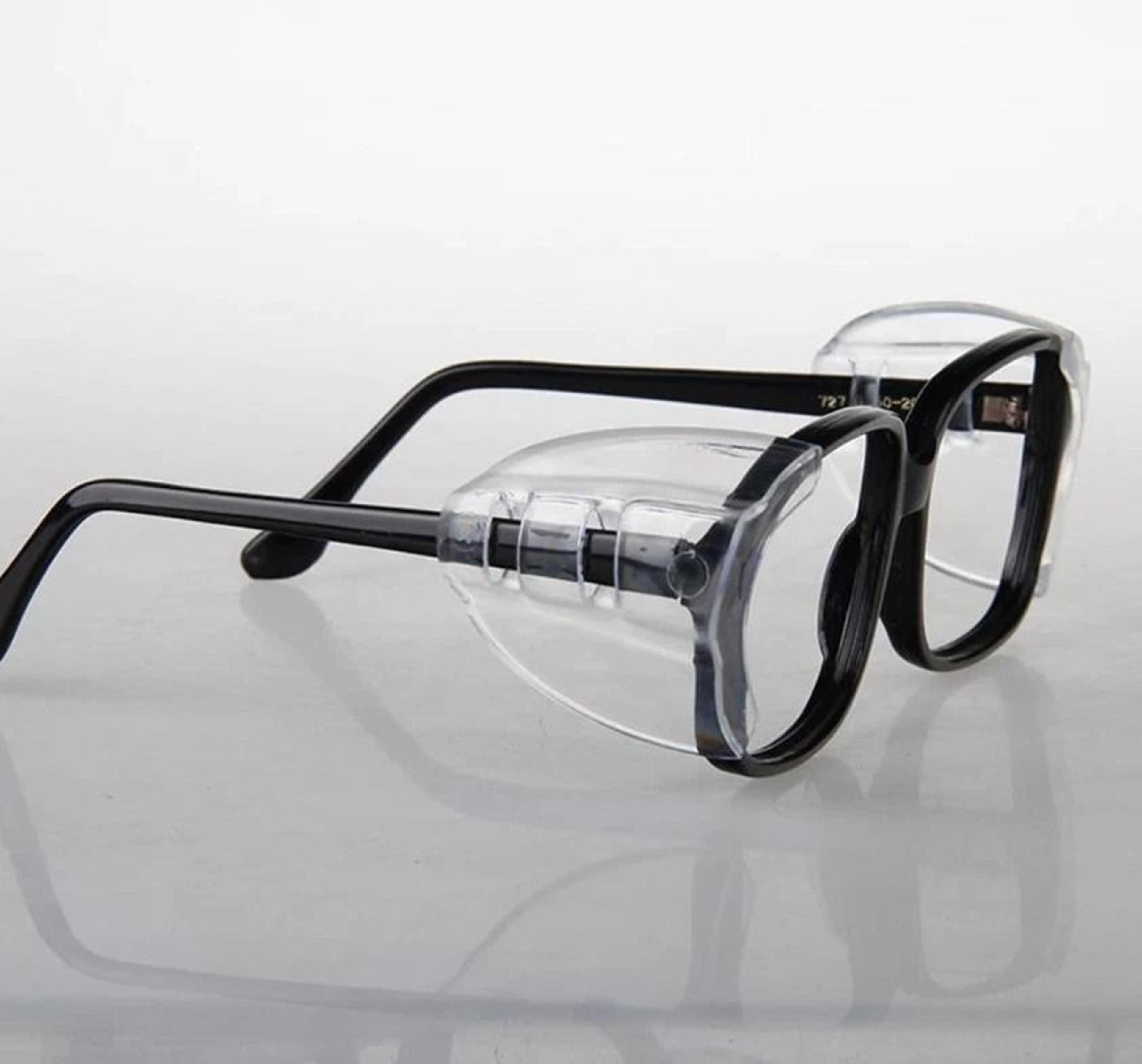 universal side shields for eyeglasses - slip-on safety shield - eye protection
