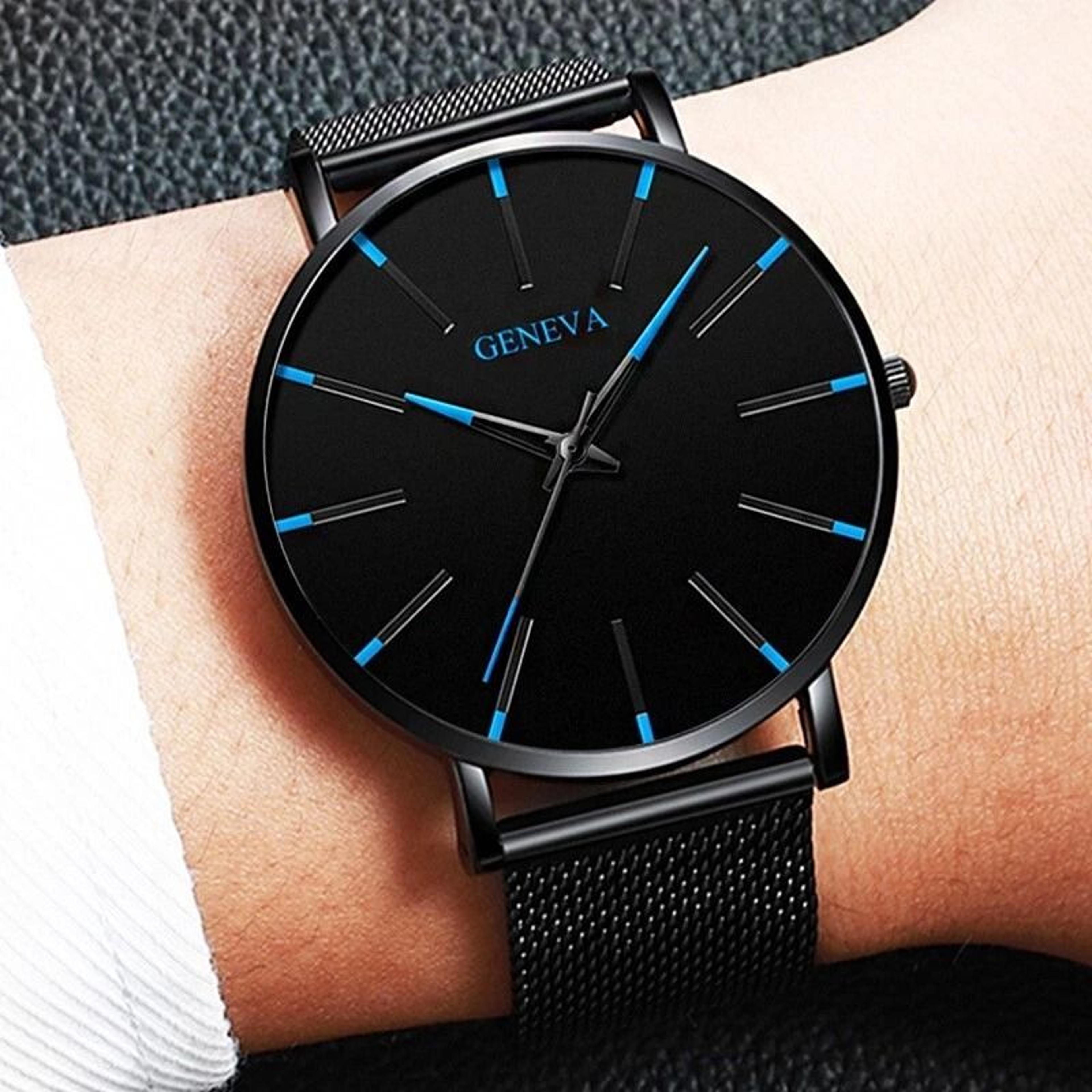waterproof men's classic stainless steel watch – luminous, elegant design for business & casual wear