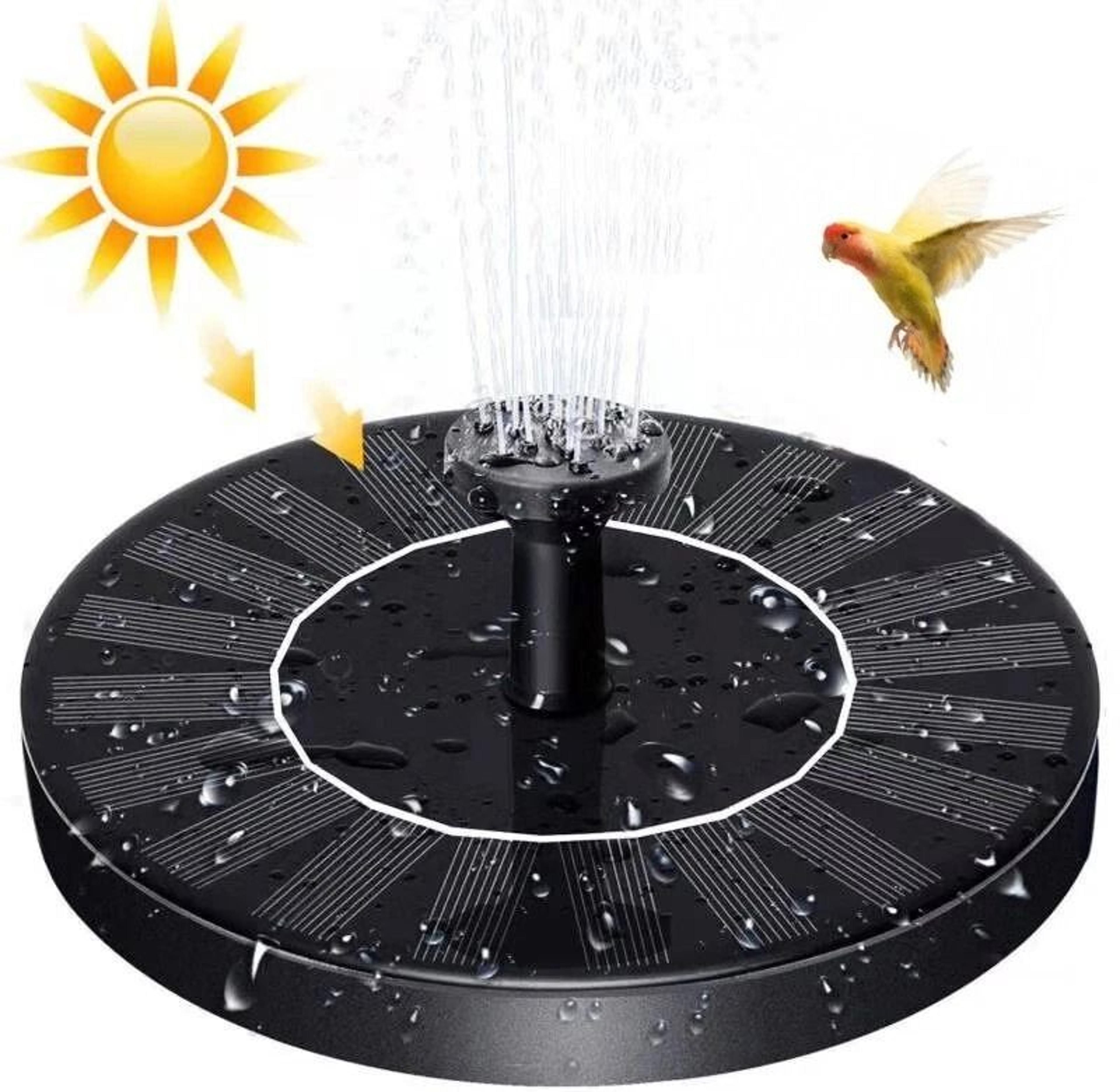 solar power bird bath fountain pump - upgrade with solar fountain and nozzles for outdoor bird bath decor