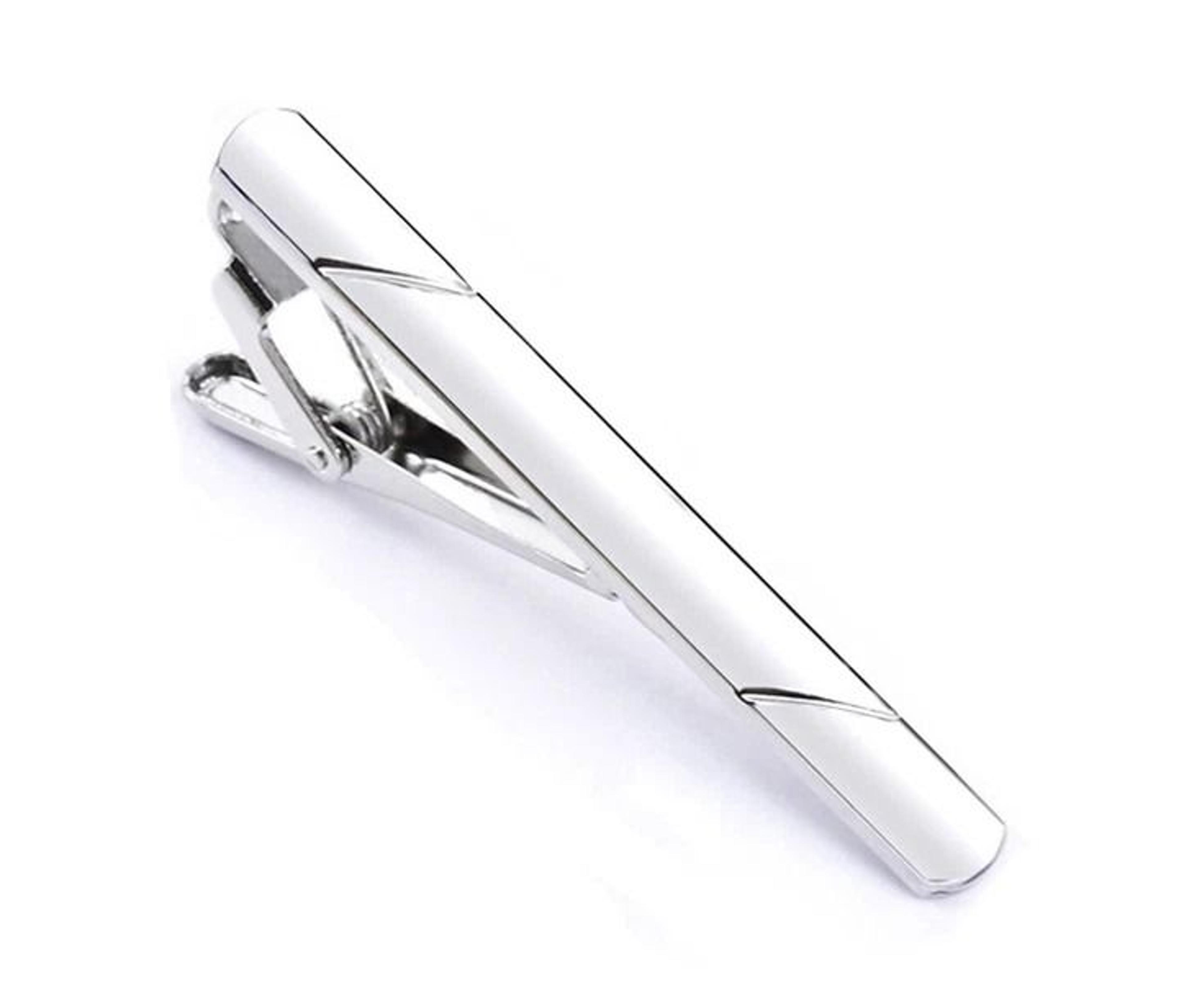 mens stainless steel tie clip set – necktie bar clasp pin