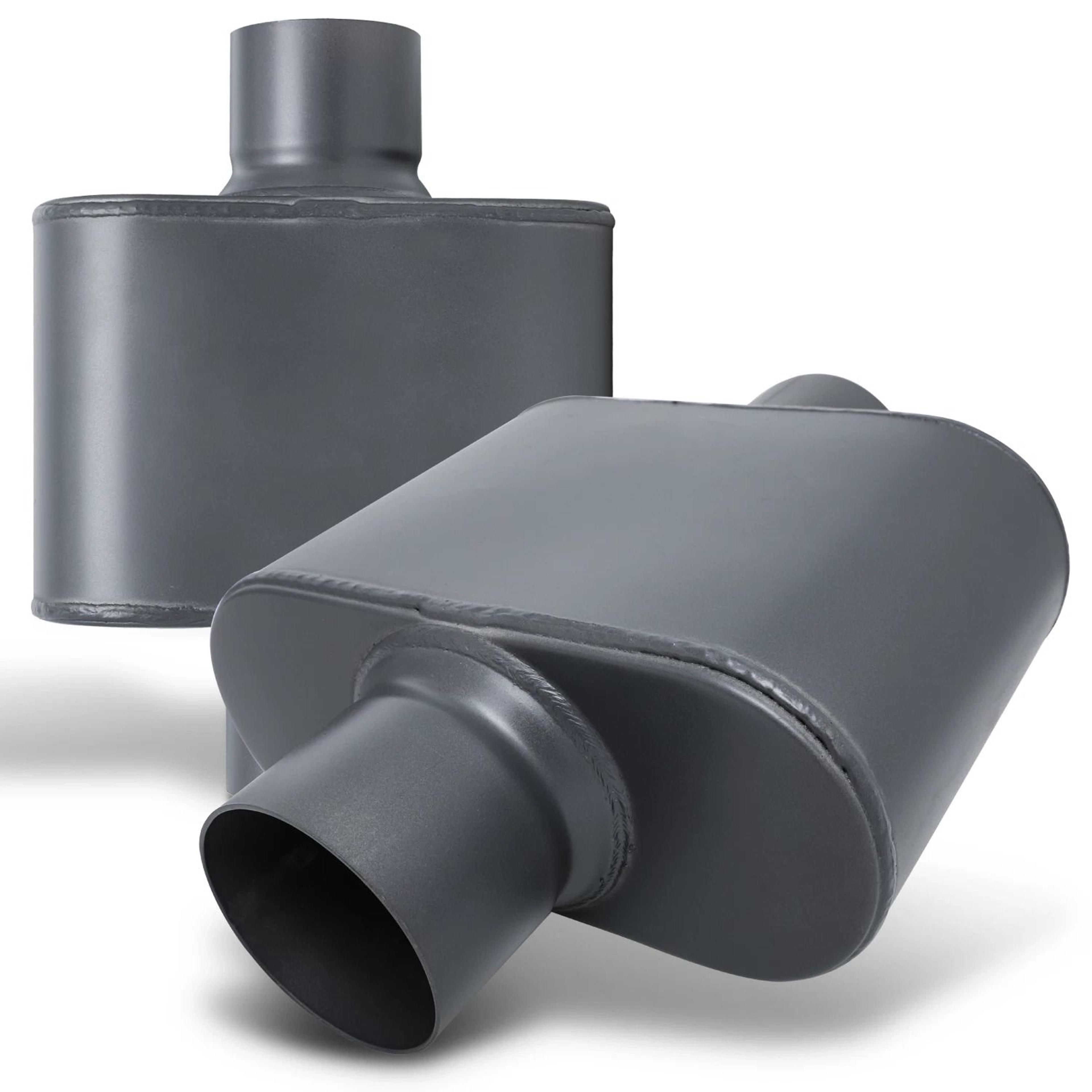 high-performance stainless steel chamber exhaust muffler - universal fit