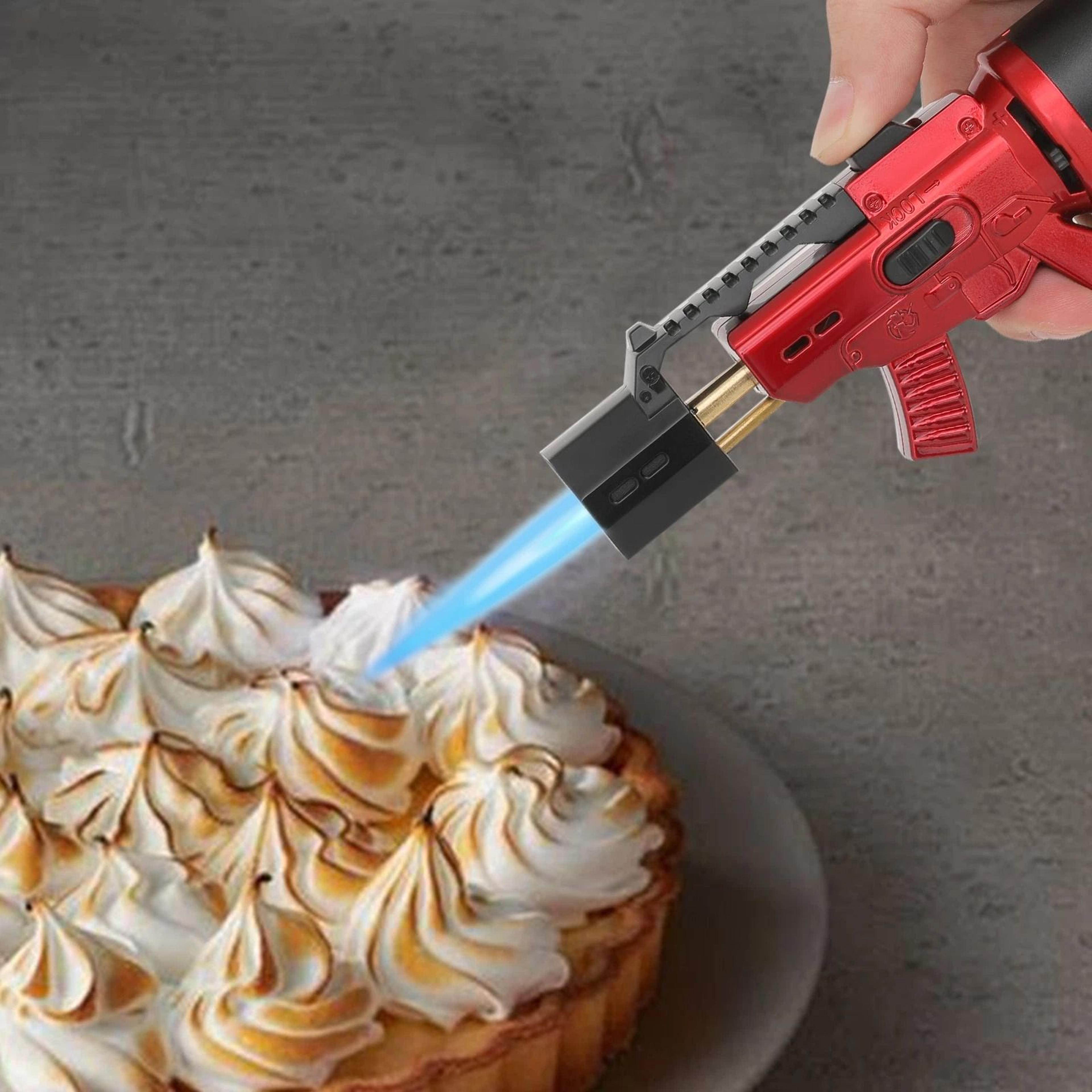 refillable cooking torch – adjustable jet frame multifunctional gun lighter