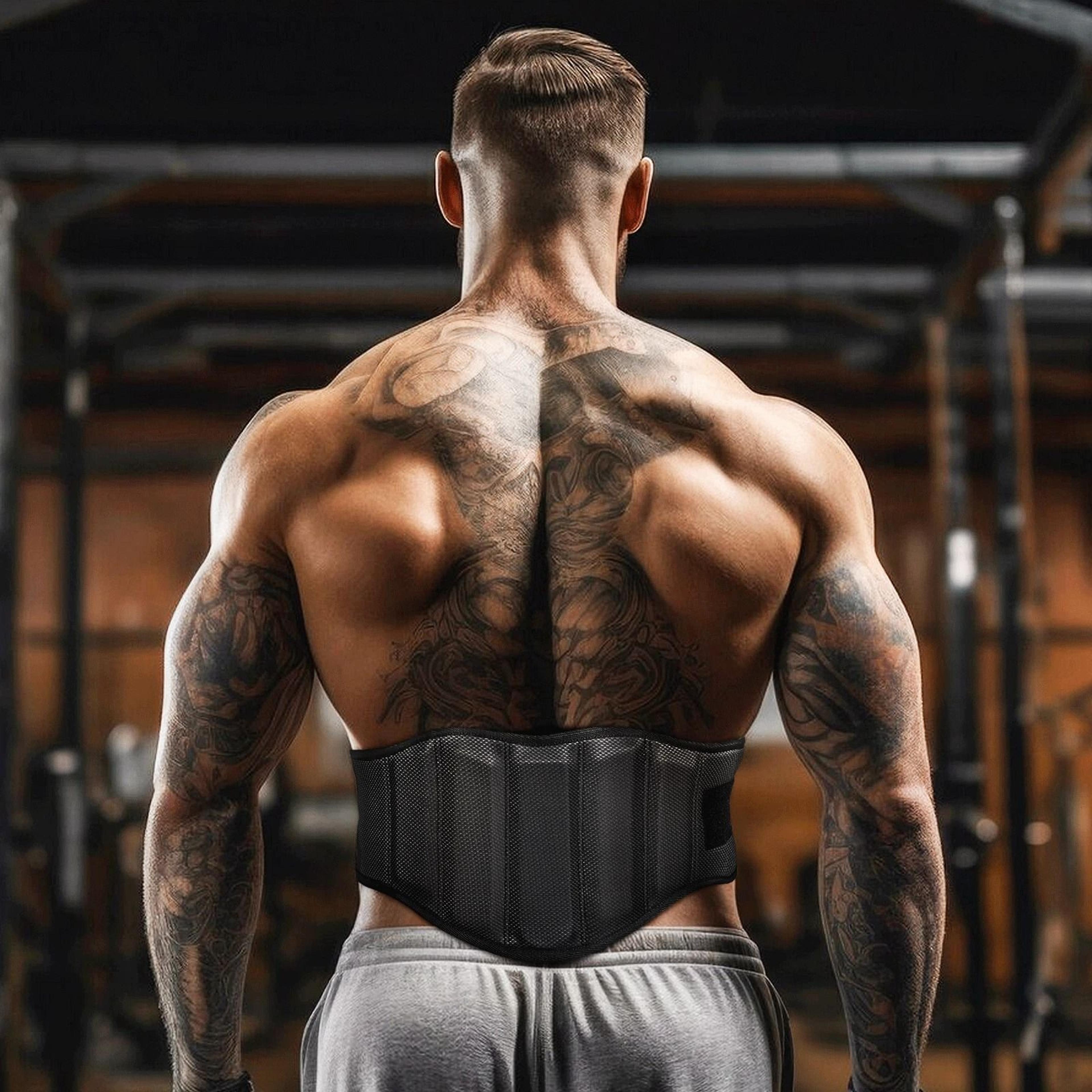 premium weight lifting belt for strength training, gym, bodybuilding & powerlifting - back support for men & women