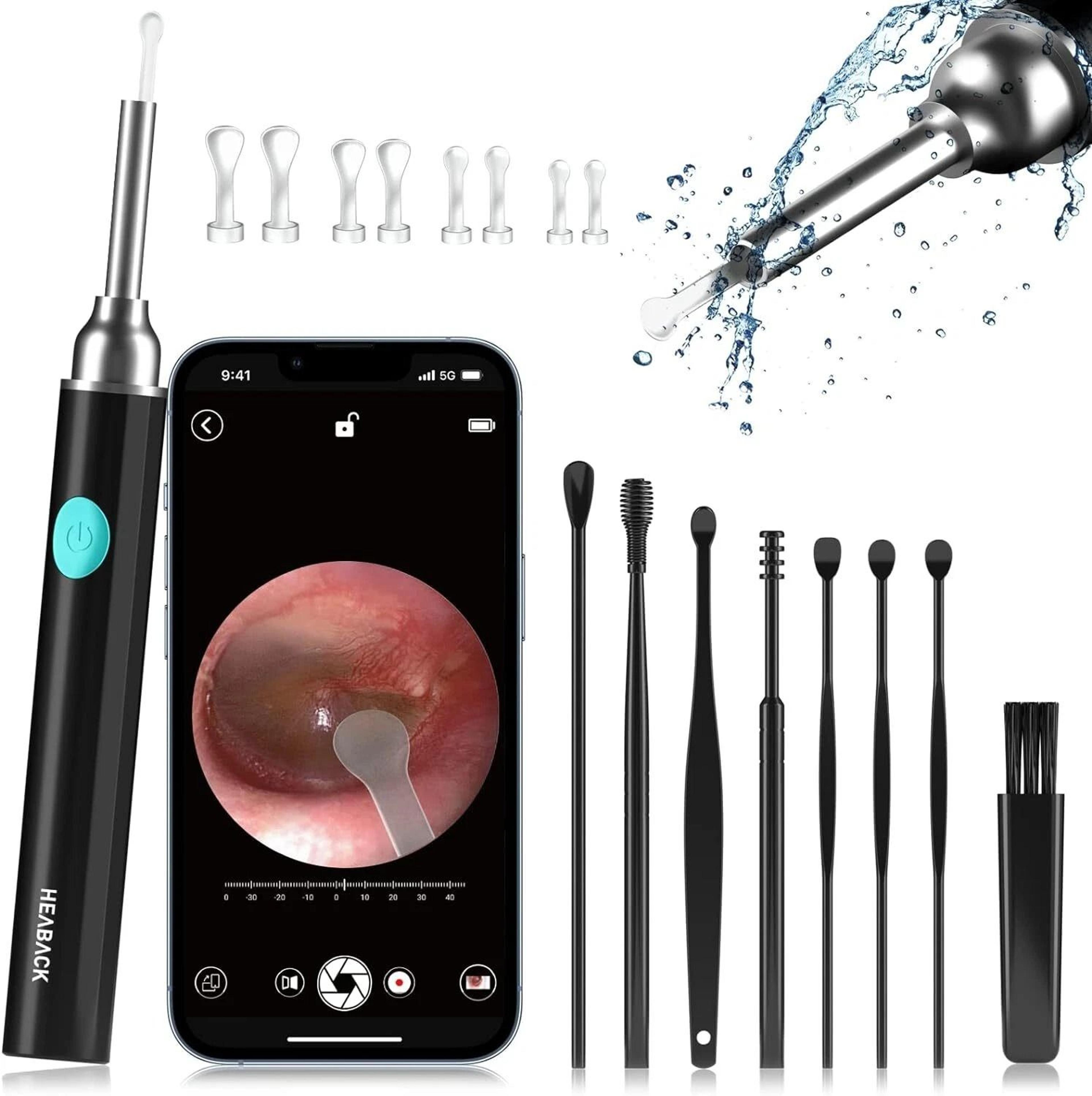 ear wax cleaner with camera and light – professional otoscope removal kit