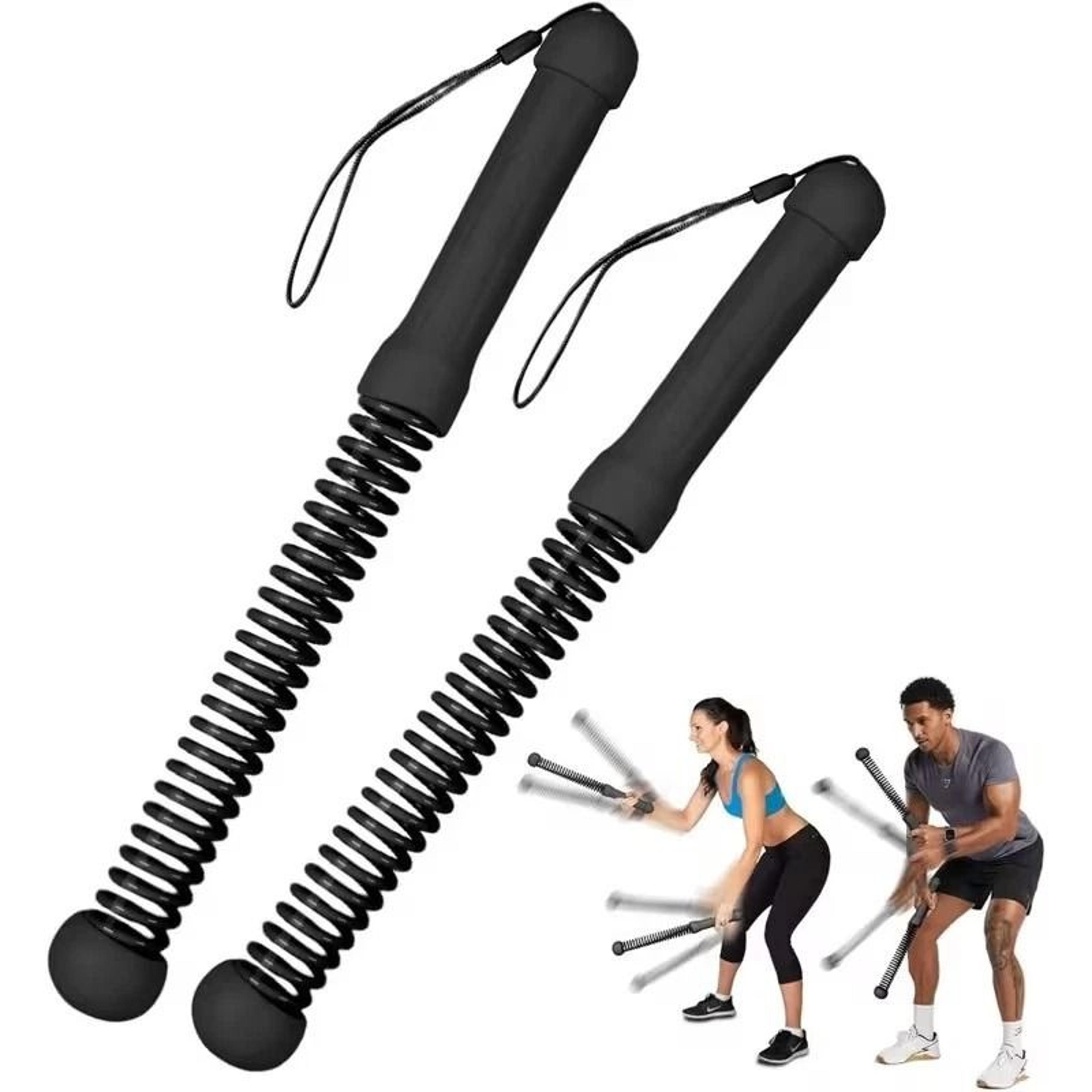 portable cordless battle rope weighted workout rope for men & women – indoor fitness training