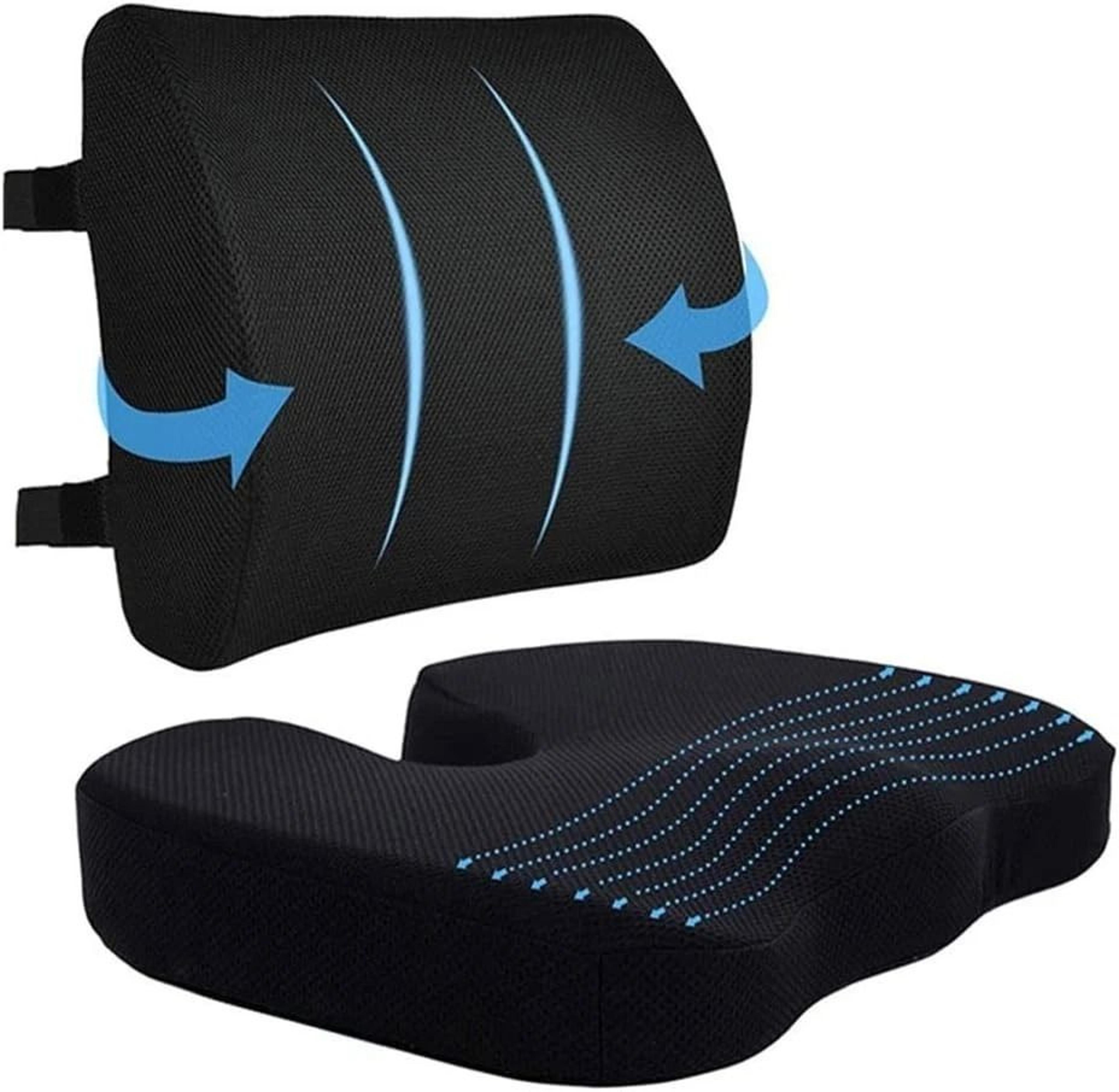 seat cushion with lumbar support foam sciatica pain relief pillow