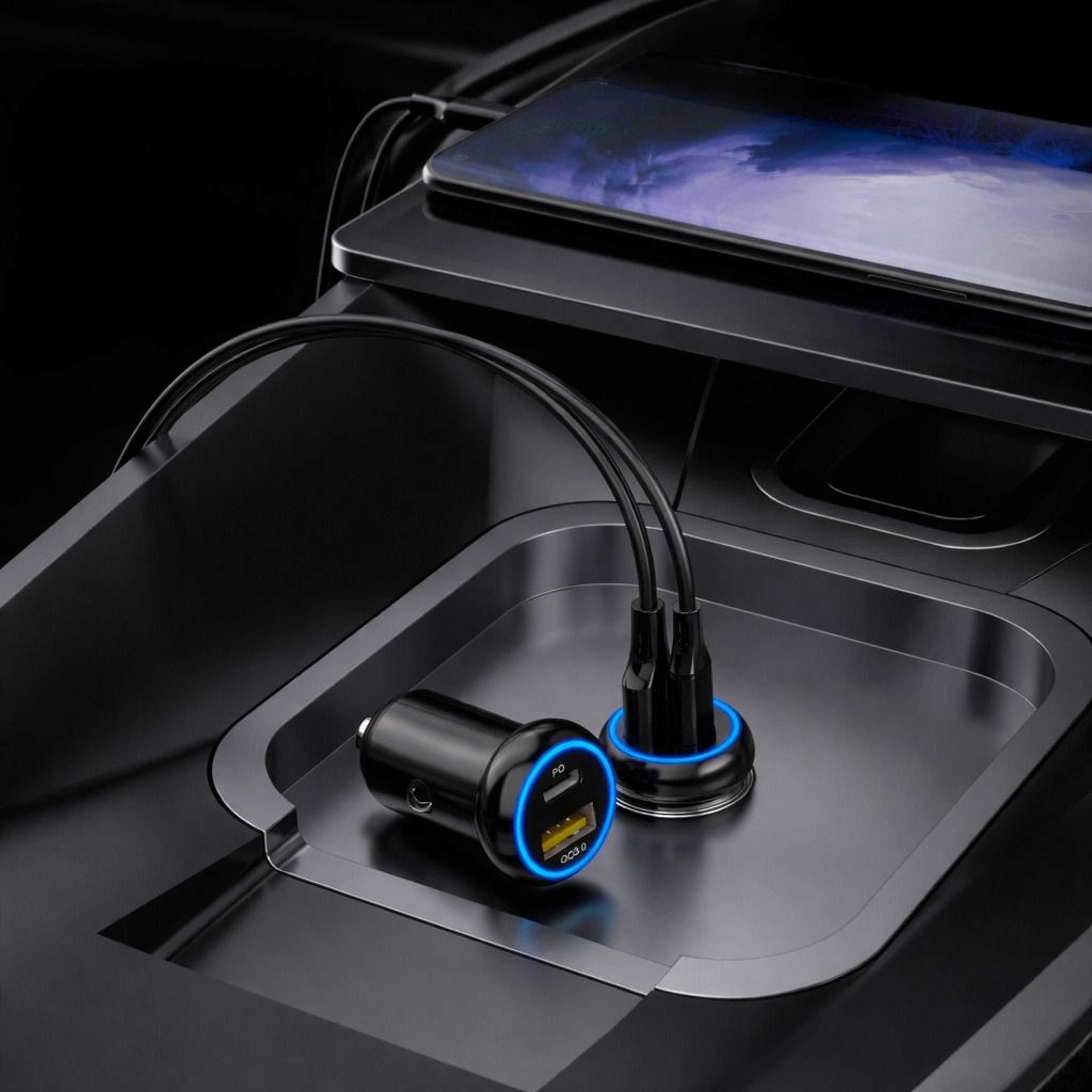 dual-port usb car charger adapter with fast charging