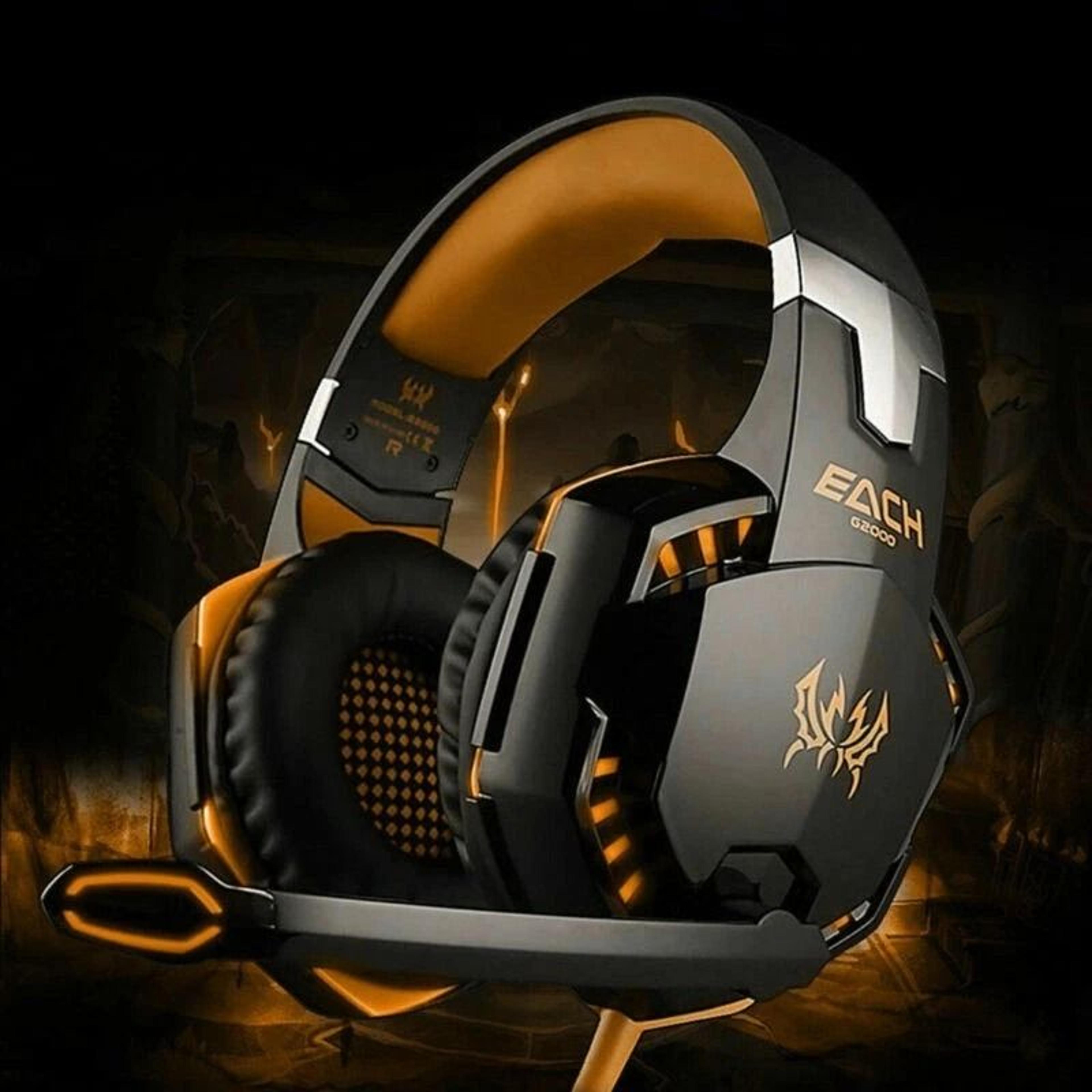 pro gamer led gaming headset with stereo bass surround
