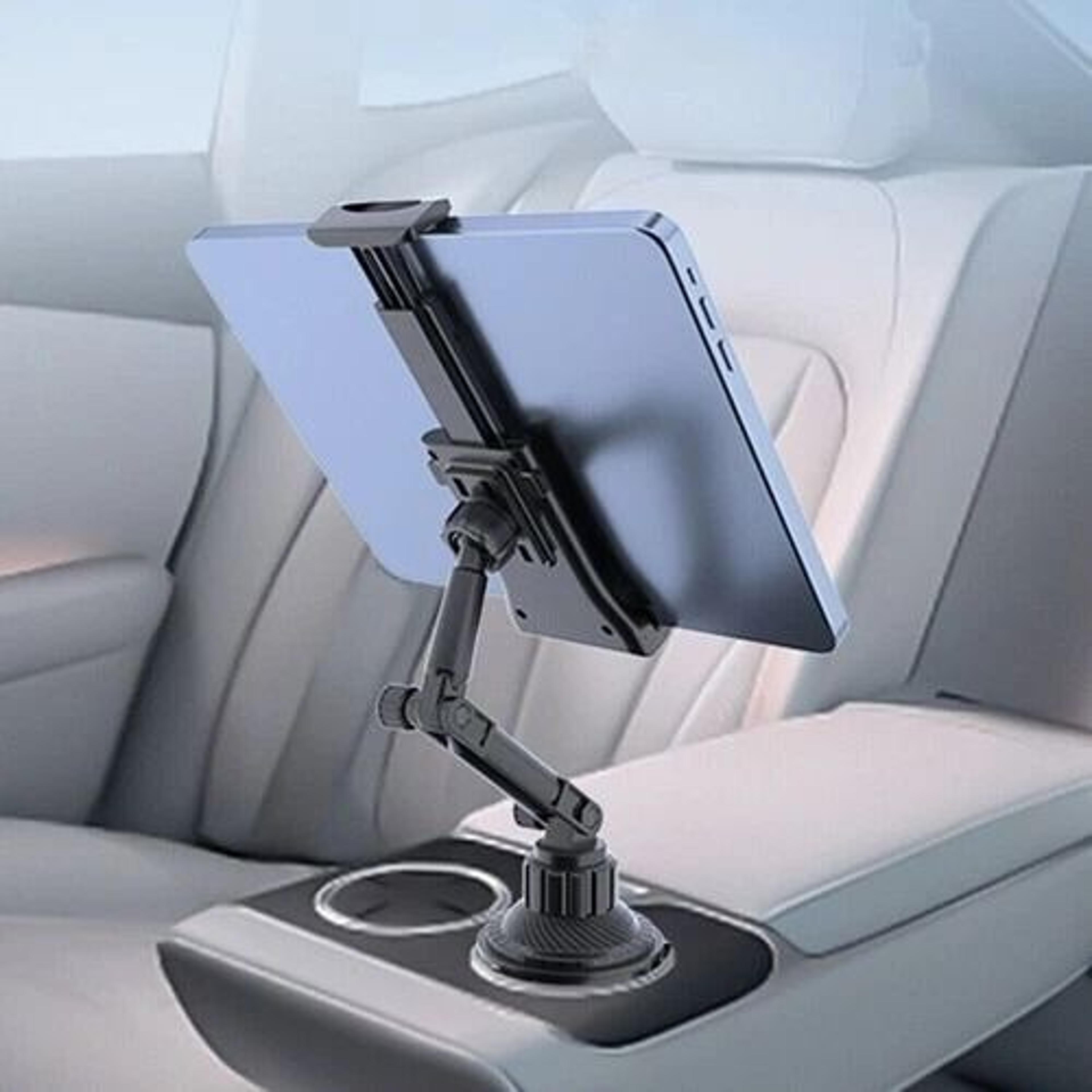 universal car mount cup holder phone stand, adjustable tablet holder for cars, trucks, and suvs