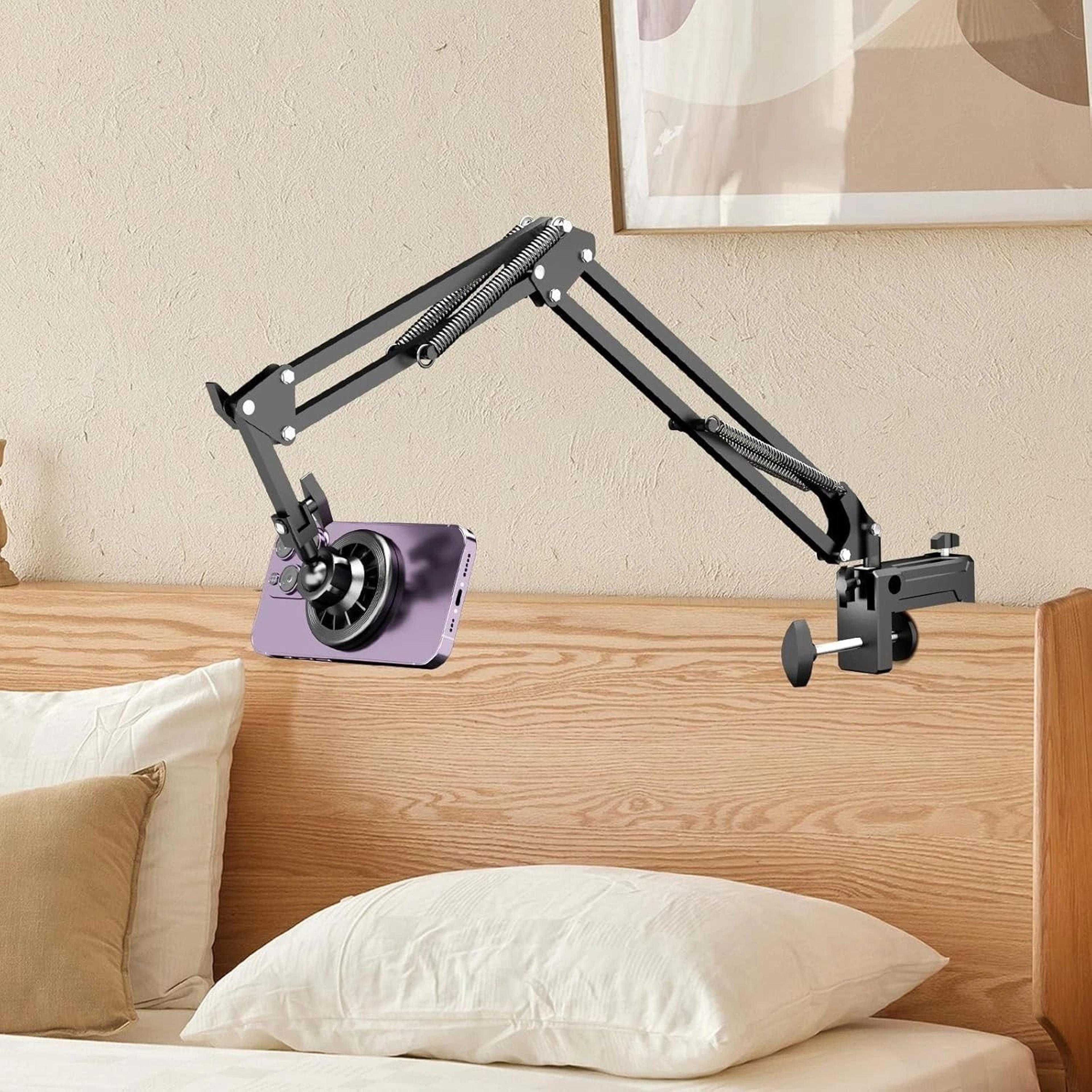 magnetic bed desk phone holder – flexible, adjustable stand for phones and tablets