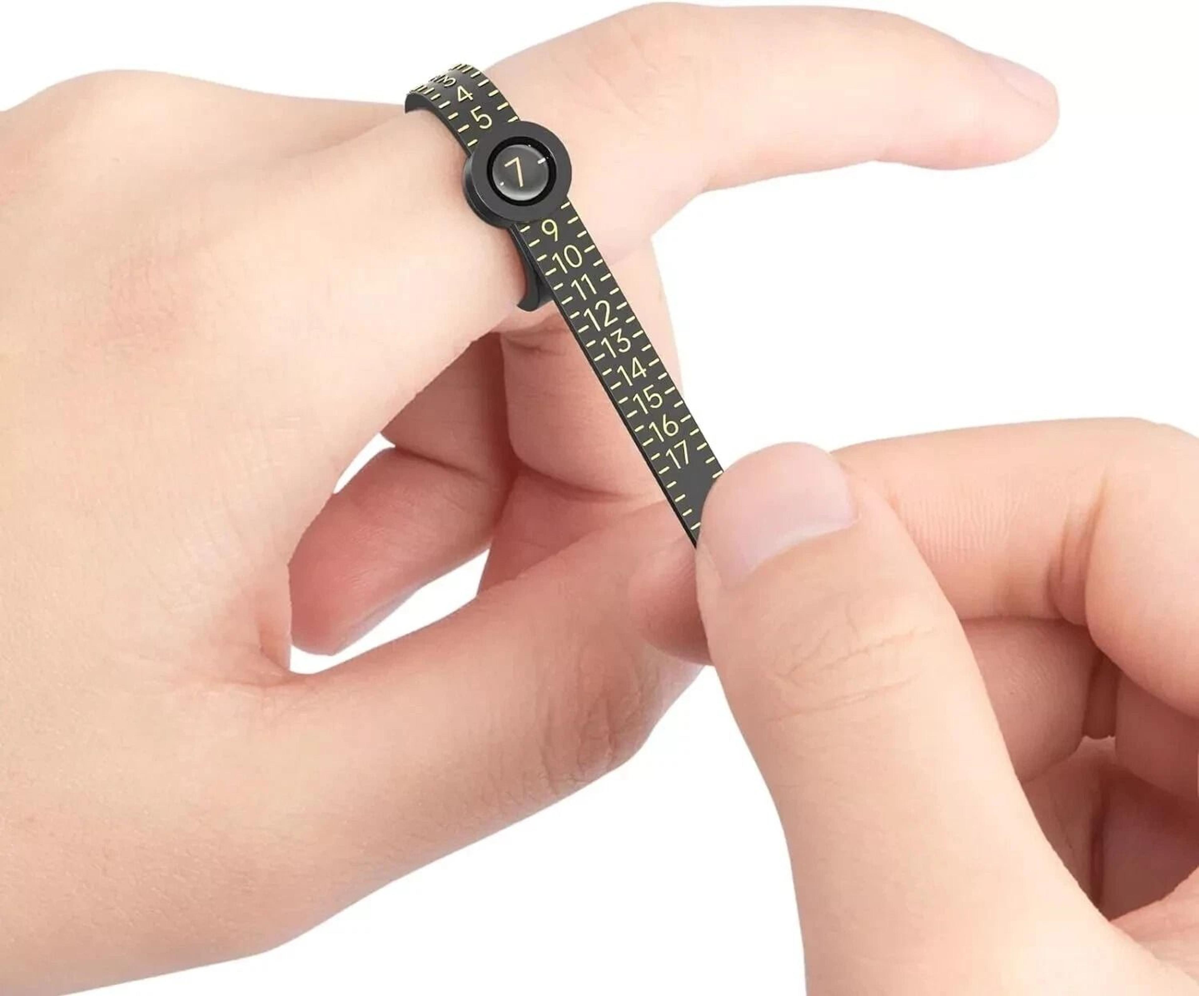 magnifier ring sizer – jewelry sizing tool with reusable finger measurement